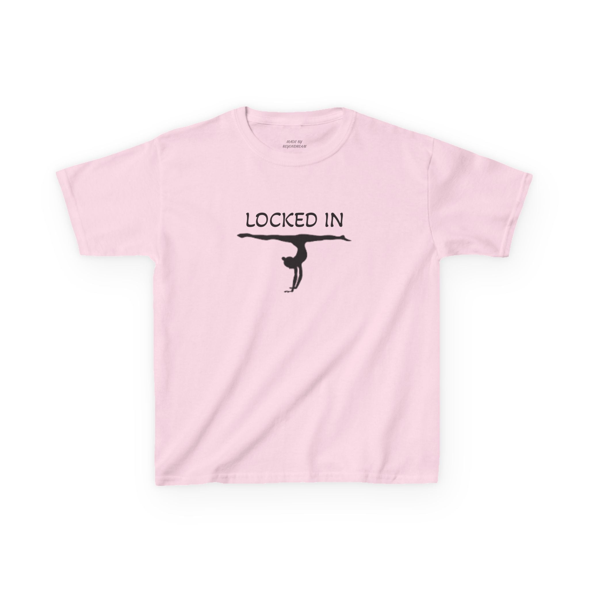 Kids Gymnastics T‑Shirt — "Stay Locked In" Balance Beam Design
