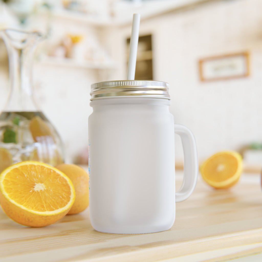 Summer Gymnast Mason Jar Tumbler with Straw — Beach Vibes Drink Jar