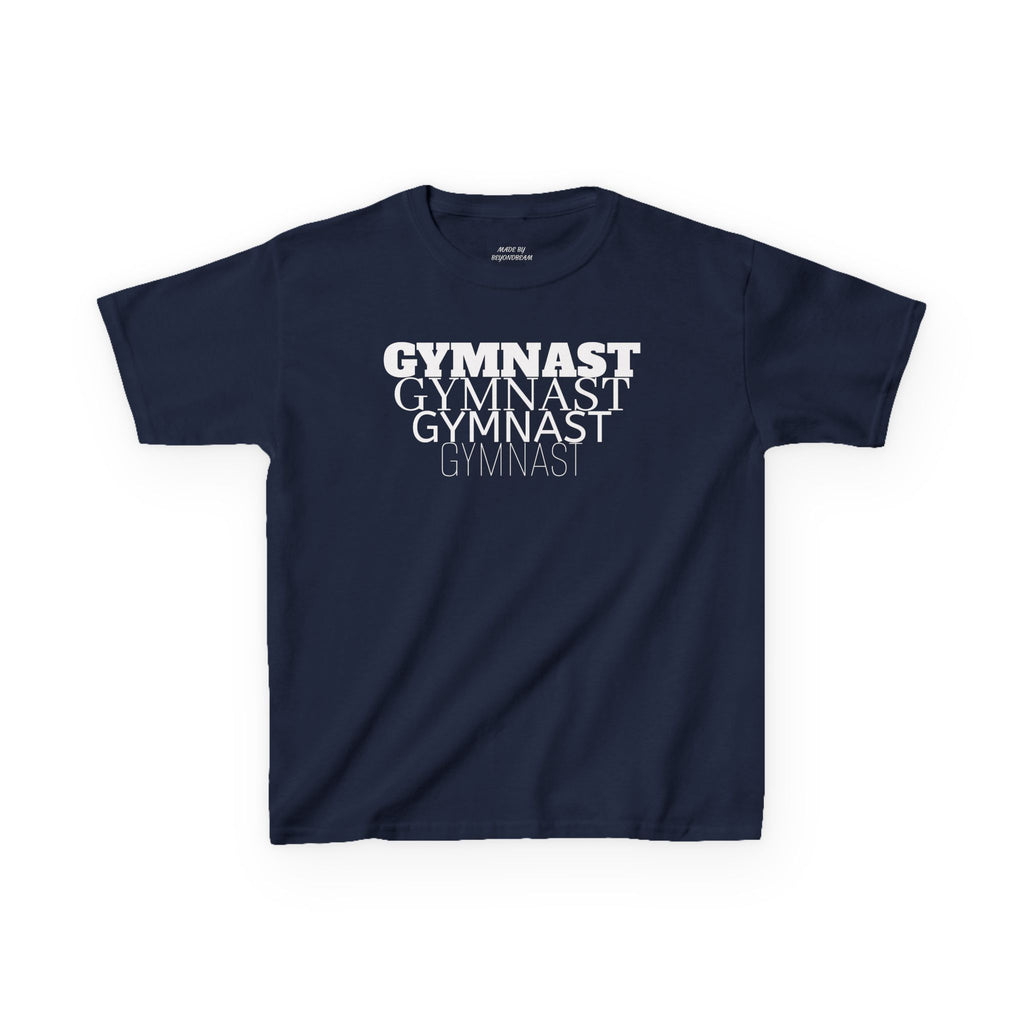 Kids Gymnast Repeat Logo Tee - Youth Gymnastics Shirt