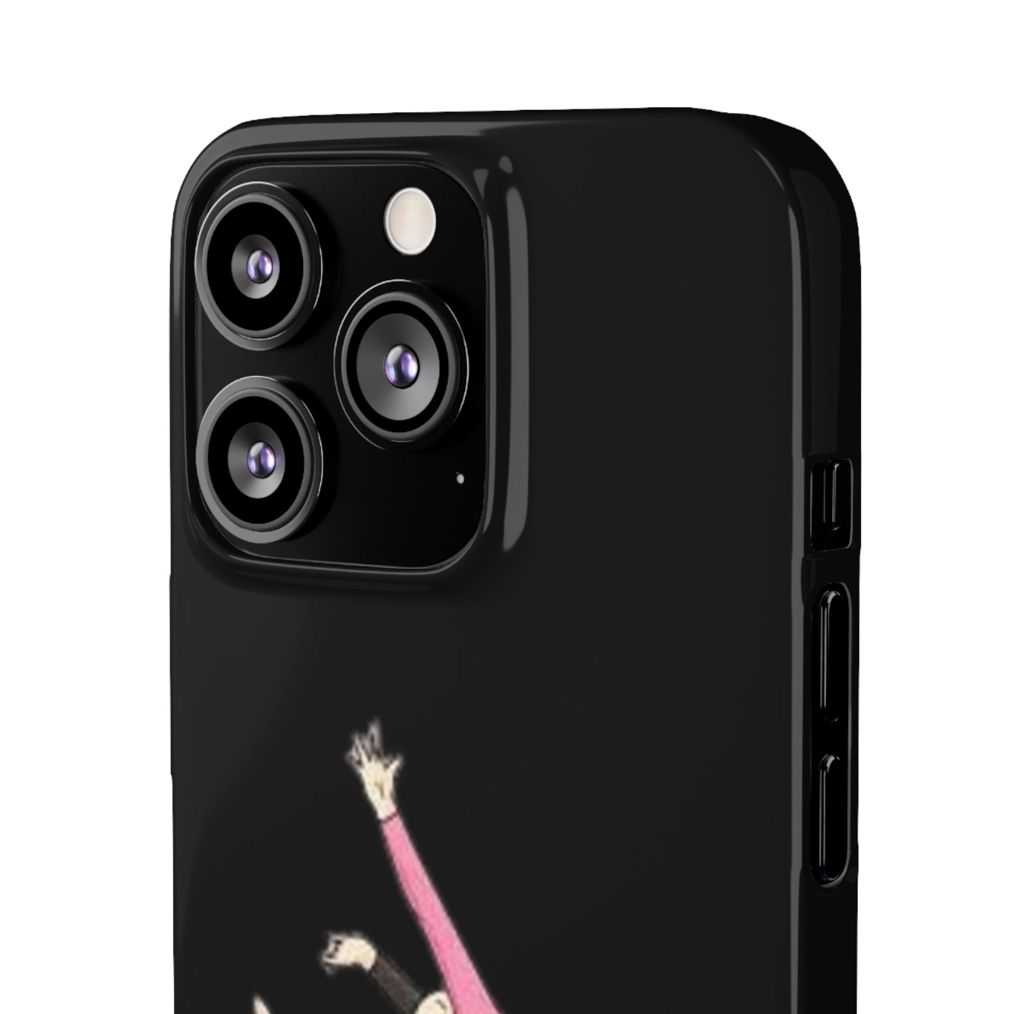 Gymnastics Phone Case — Leaping Girl Snap Case (Black)