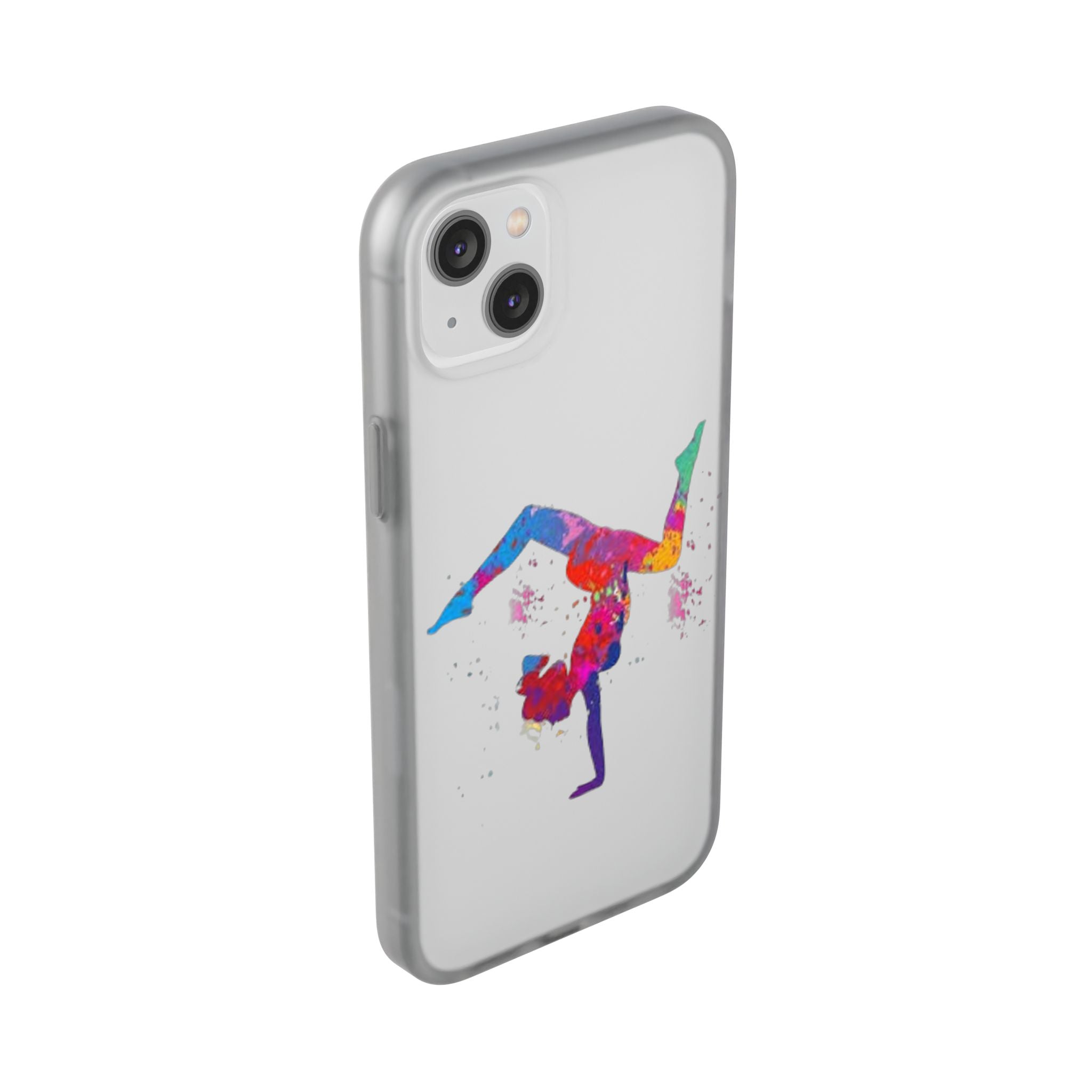 Gymnast Silhouette Phone Case – Colorful Acrobat Watercolor iPhone Cover