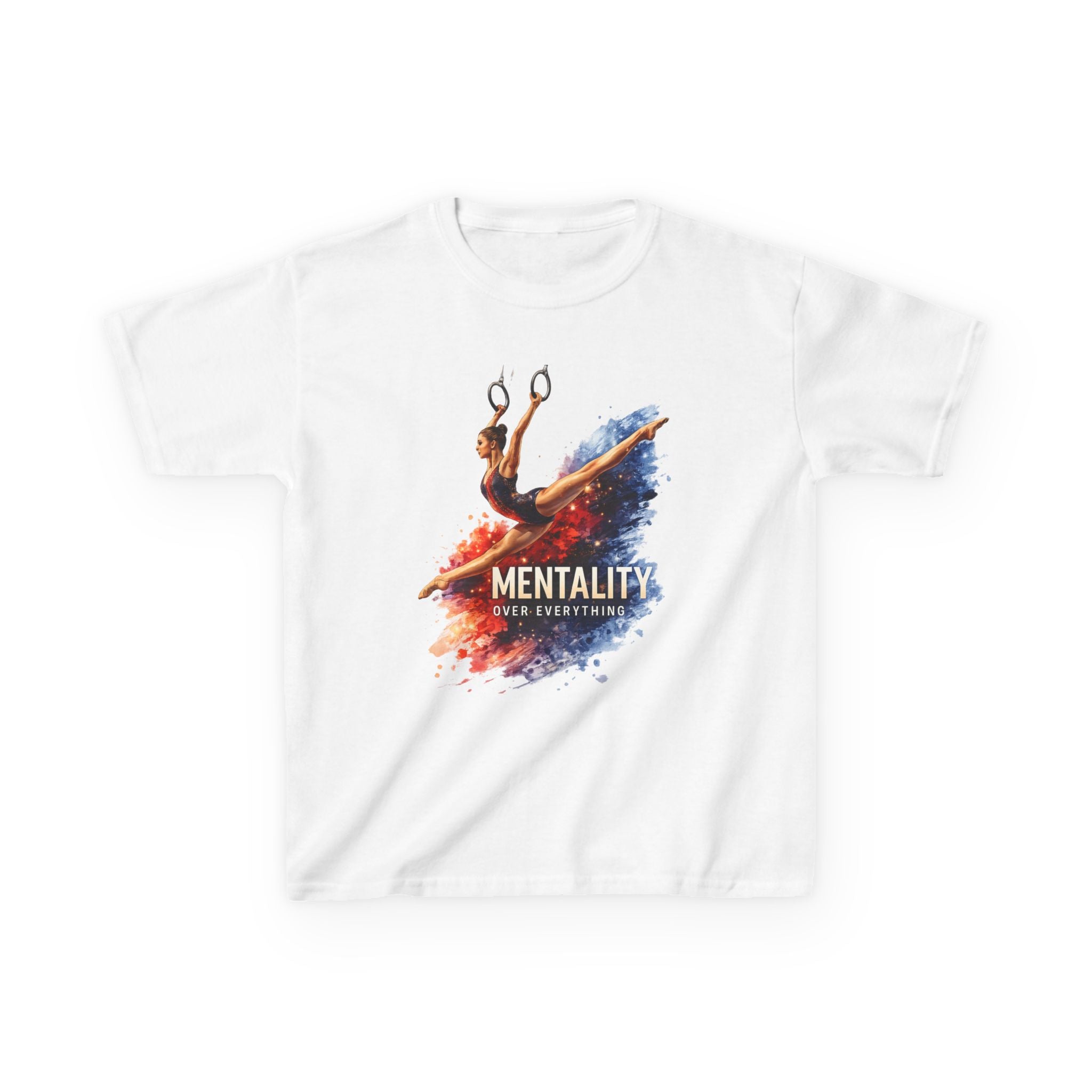 Kids Gymnastics T‑Shirt — 'Mentality: Gymnastics' Colorful Athlete Design