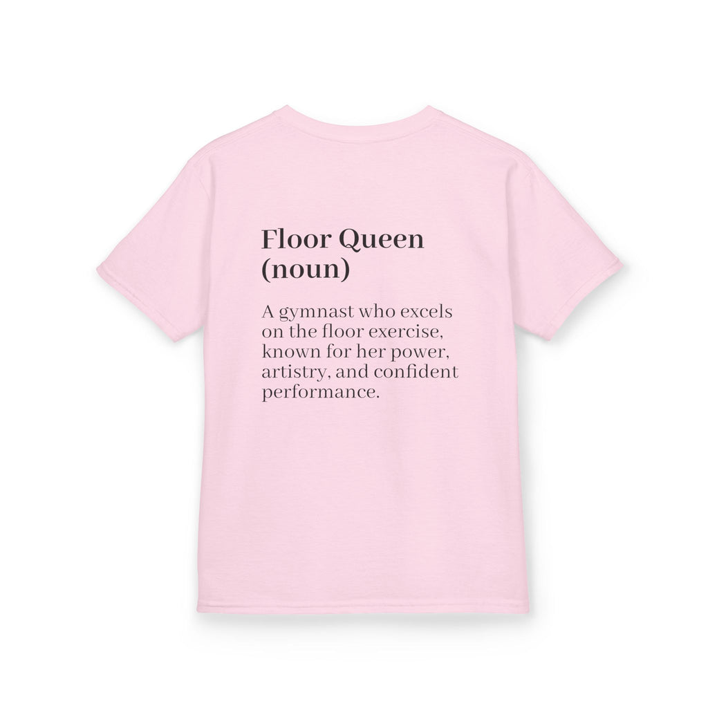 Custom Kids Tee — "Floor Queen" Gymnast Definition Shirt (Custom Name)