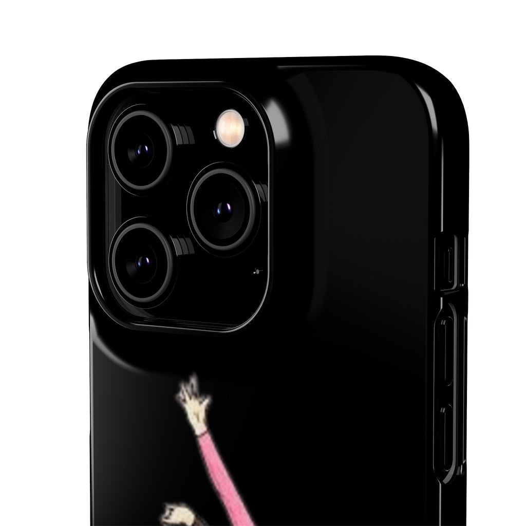 Gymnastics Phone Case — Leaping Girl Snap Case (Black)