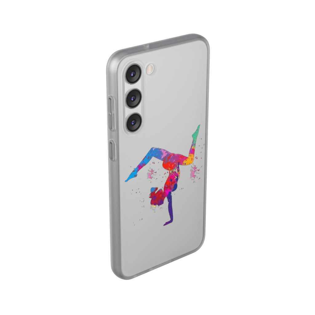 Gymnast Silhouette Phone Case – Colorful Acrobat Watercolor iPhone Cover