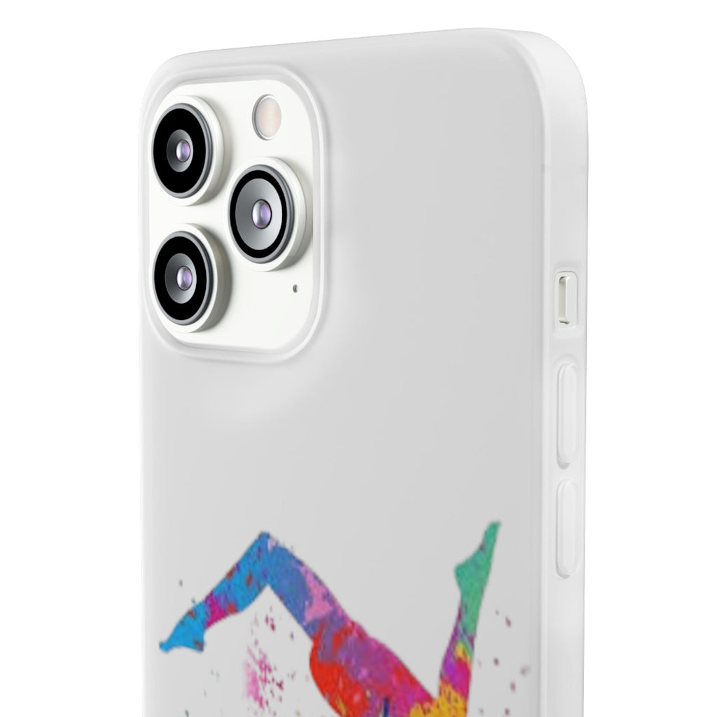 Gymnast Silhouette Phone Case – Colorful Acrobat Watercolor iPhone Cover