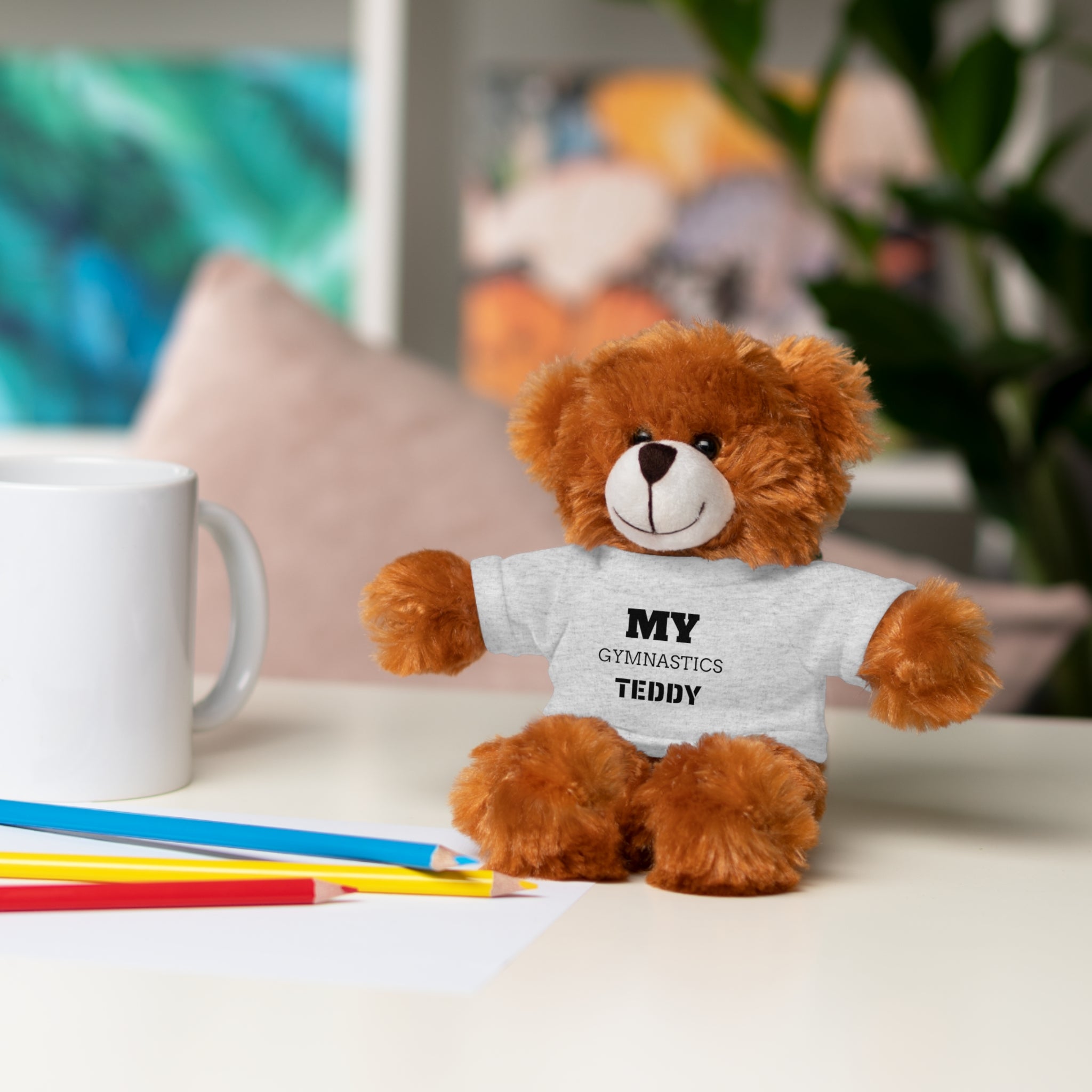 Gymnastics Teddy Bear with Personalized Tee