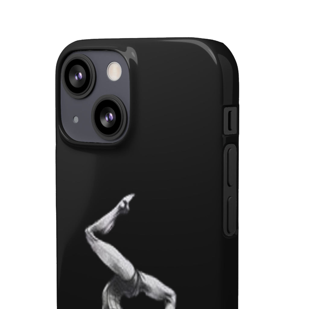 Gymnastics Phone Case — Black Chalk-Style Handstand Design