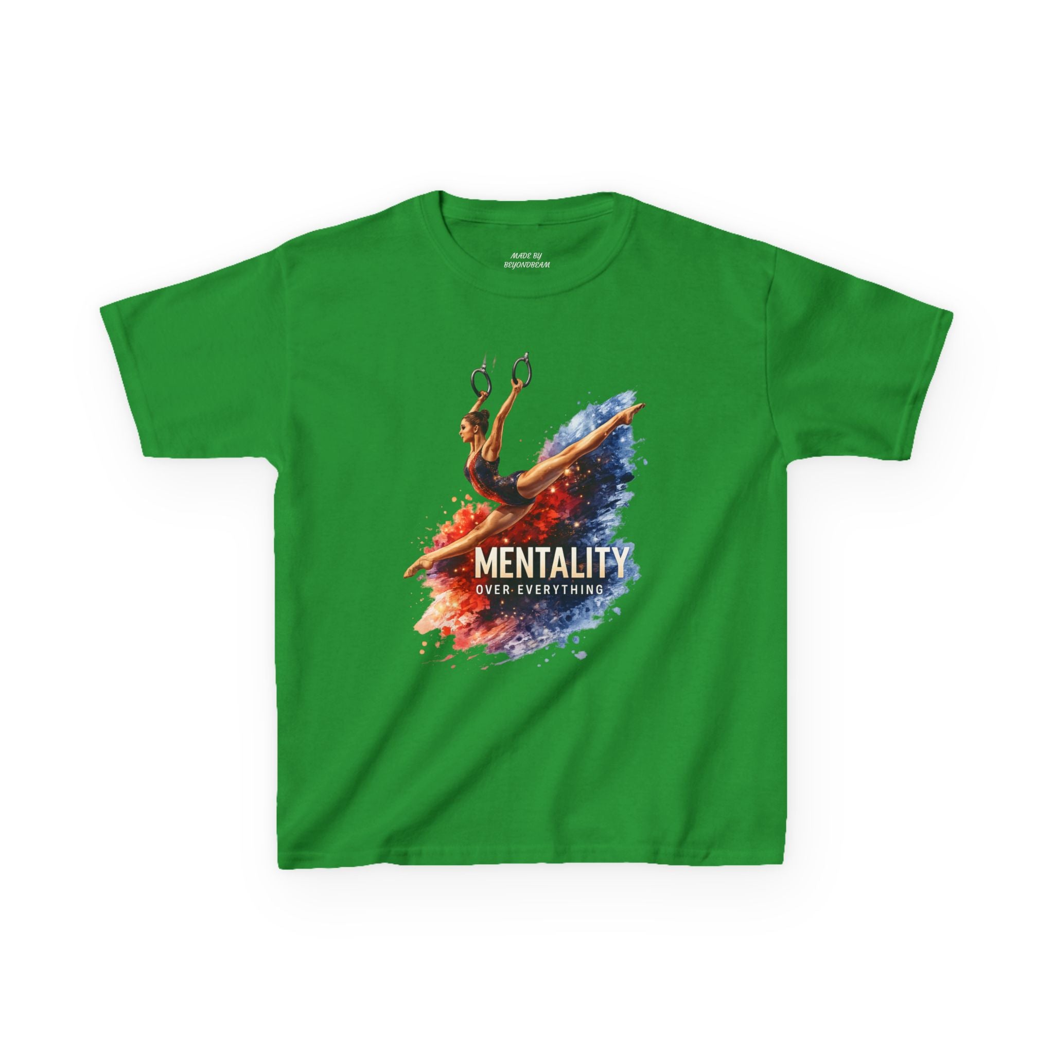Kids Gymnastics T‑Shirt — 'Mentality: Gymnastics' Colorful Athlete Design