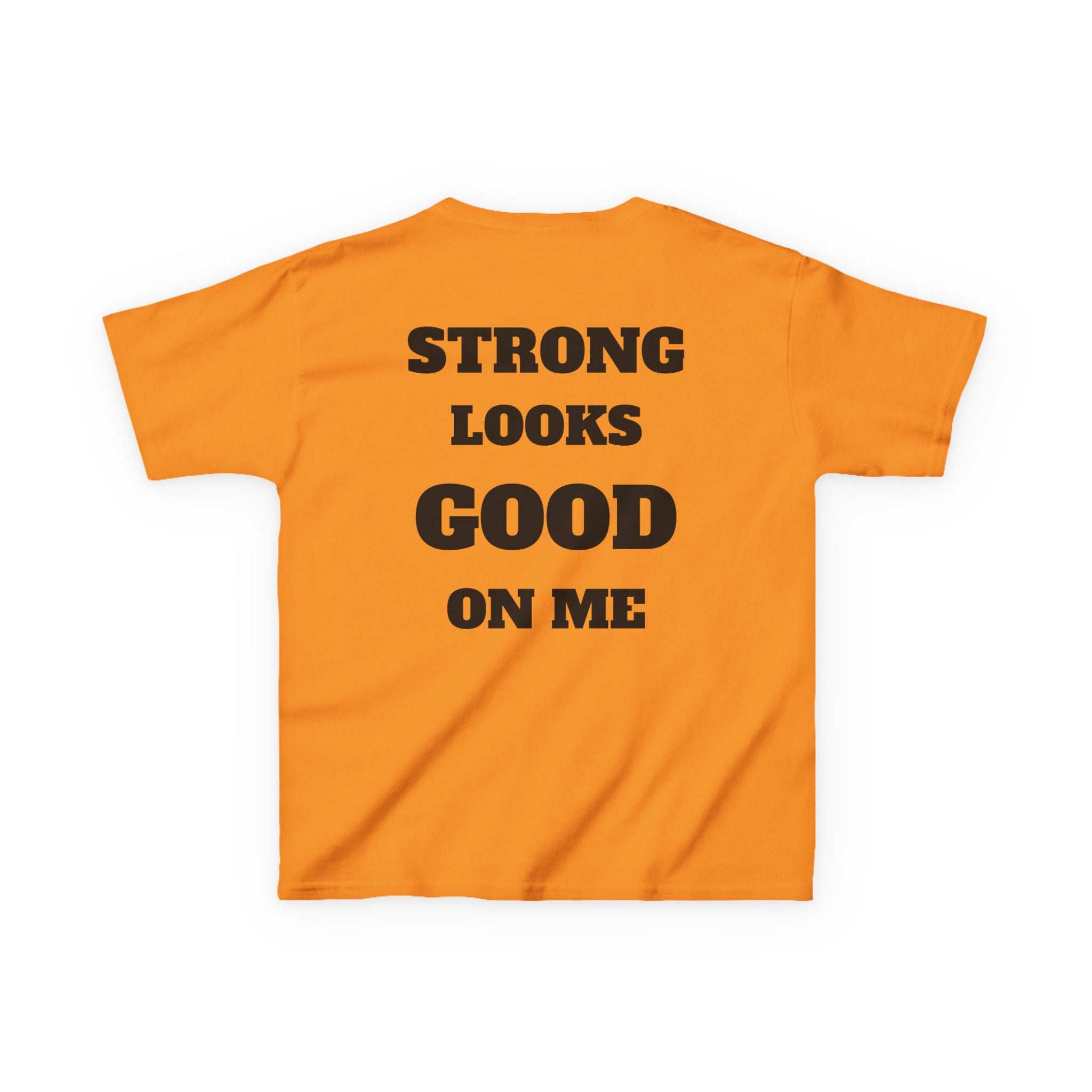 Kids Tee — "Strong Looks Good On Me" Inspirational Graphic Tee