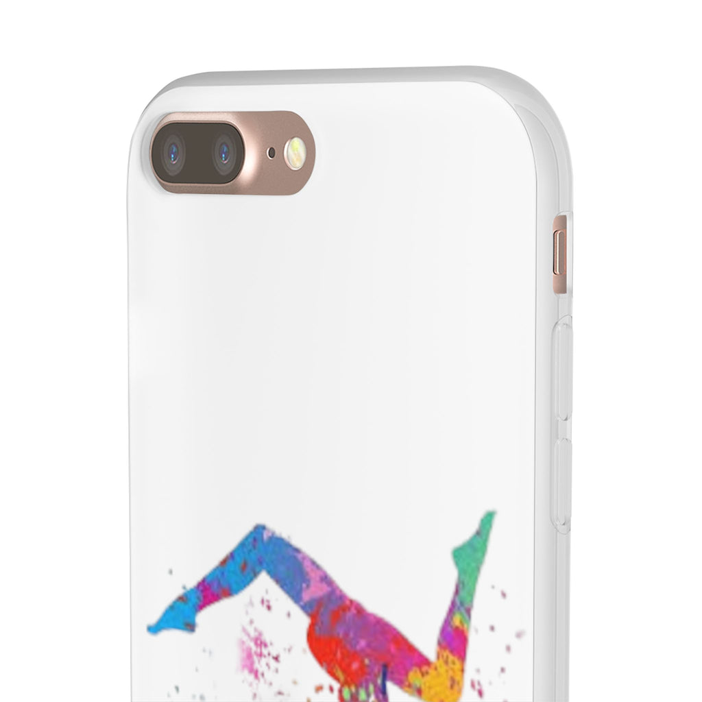 Gymnast Silhouette Phone Case – Colorful Acrobat Watercolor iPhone Cover