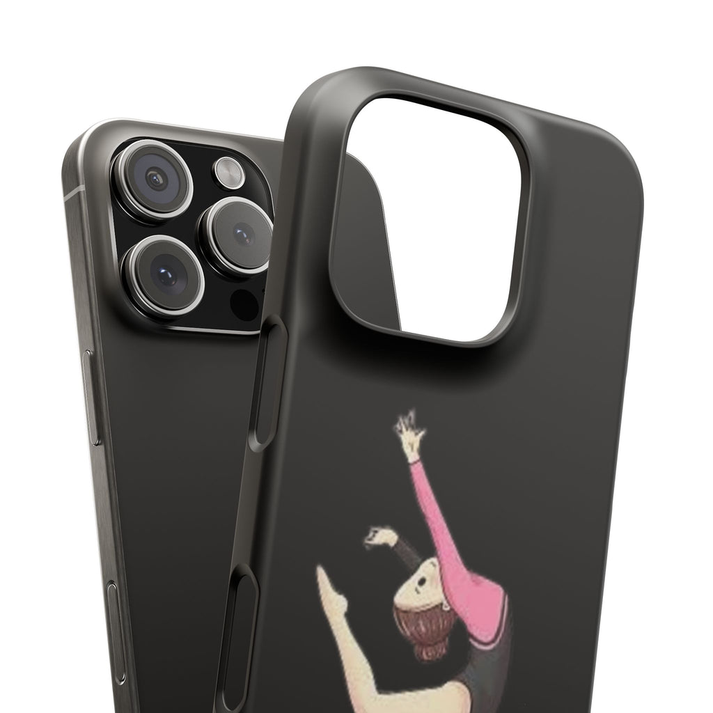 Gymnastics Phone Case — Leaping Girl Snap Case (Black)