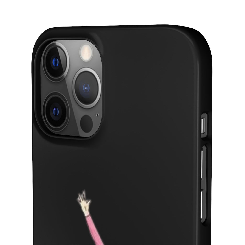 Gymnastics Phone Case — Leaping Girl Snap Case (Black)