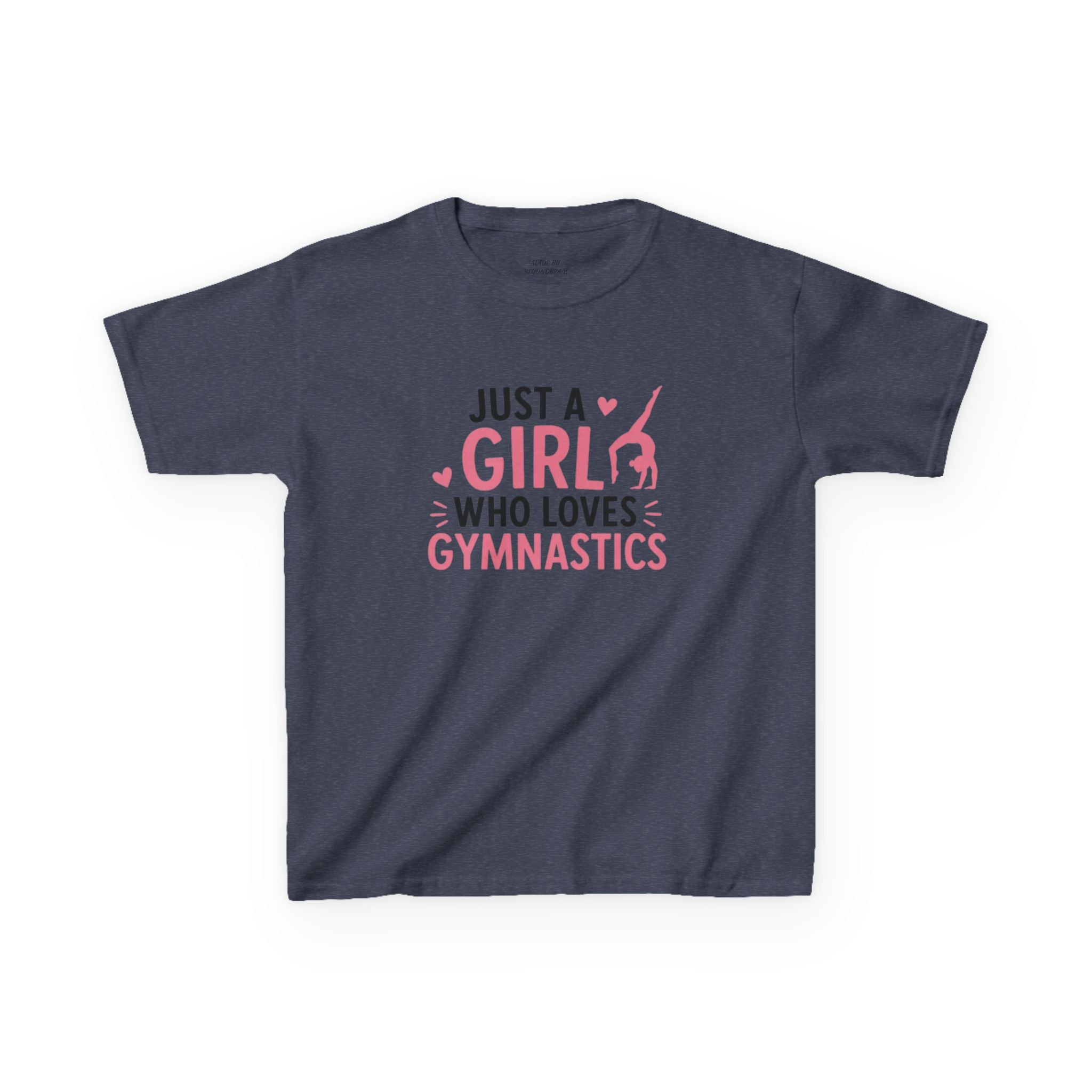 Kids Gymnastics T-Shirt - "Just a Girl Who Loves Gymnastics" Pink Design