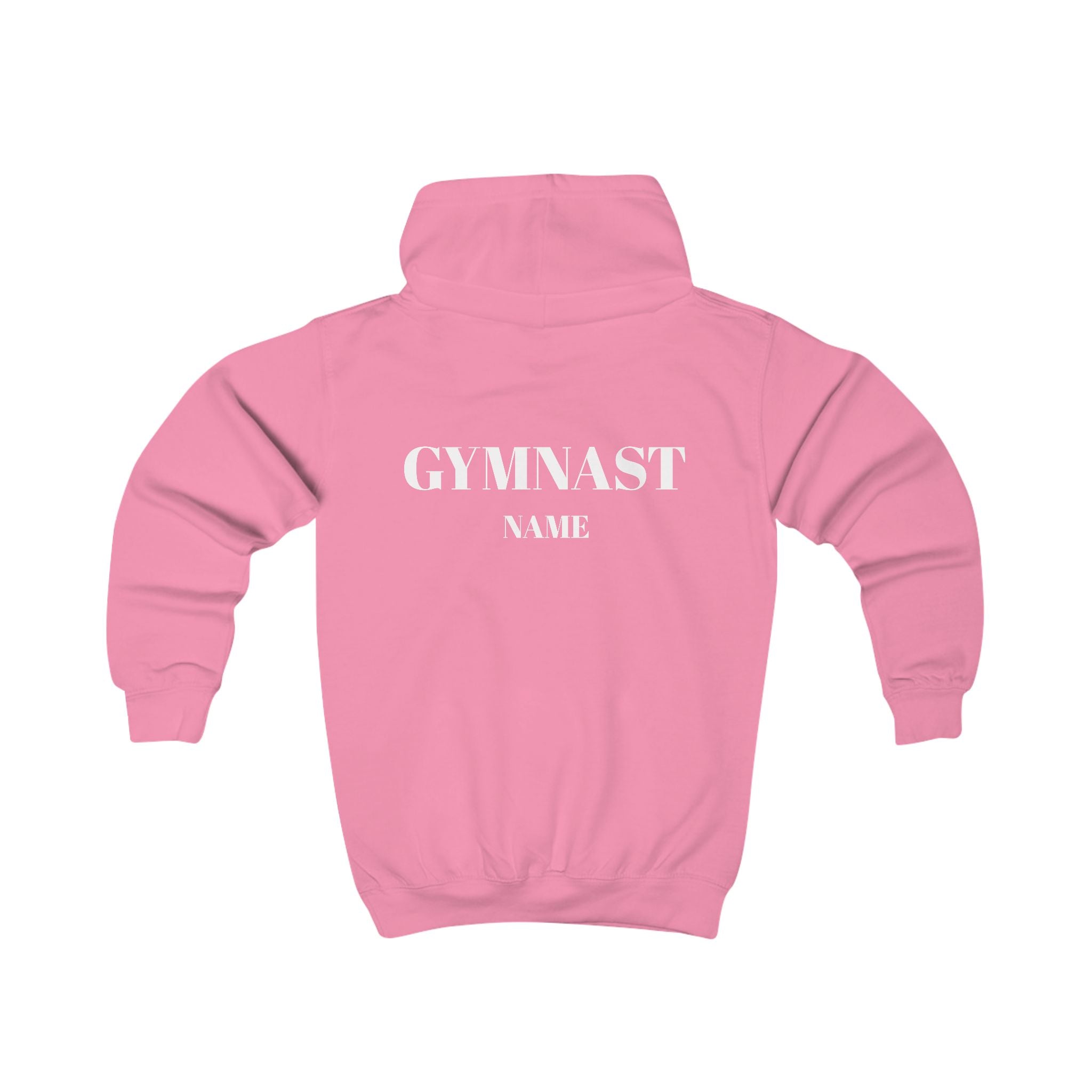 Personalized Club Logo Kids Gymnast Hoodie – Personalized "GYMNAST" Backprint