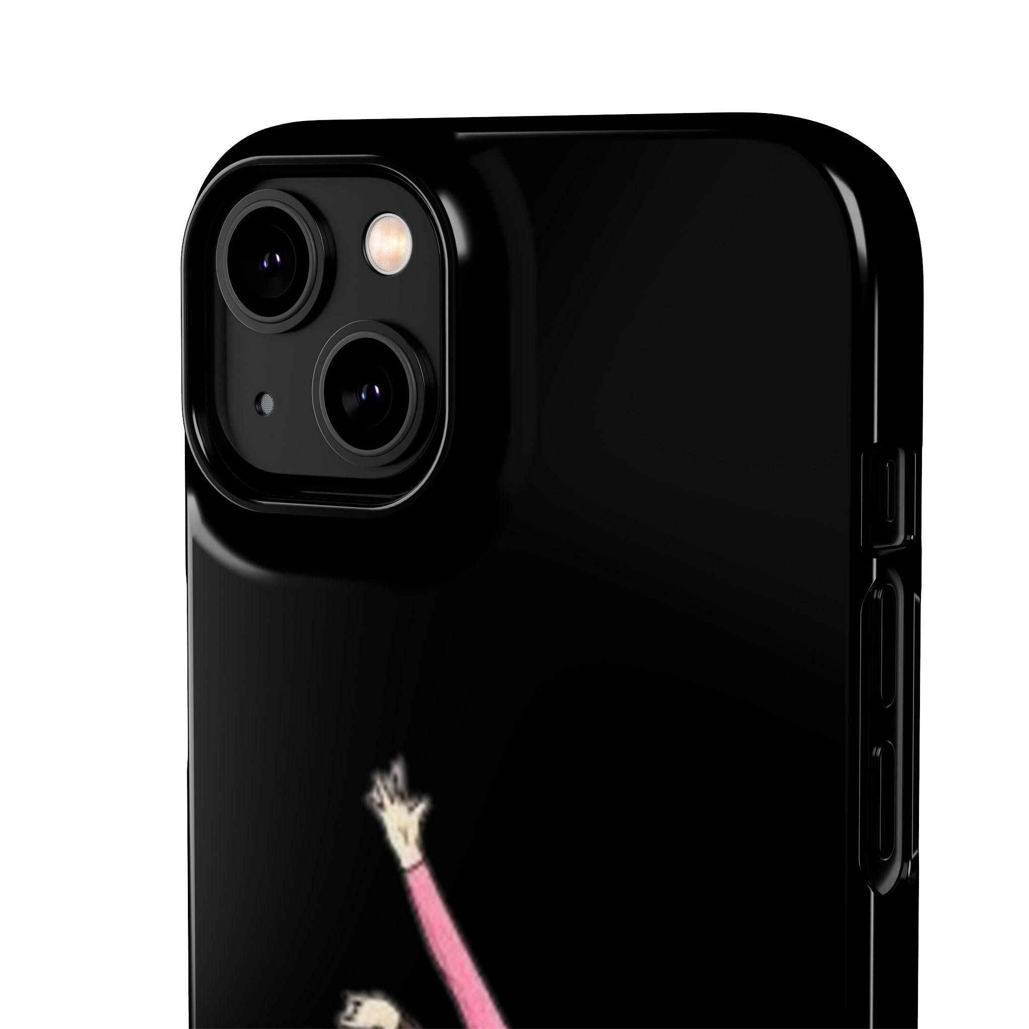 Gymnastics Phone Case — Leaping Girl Snap Case (Black)
