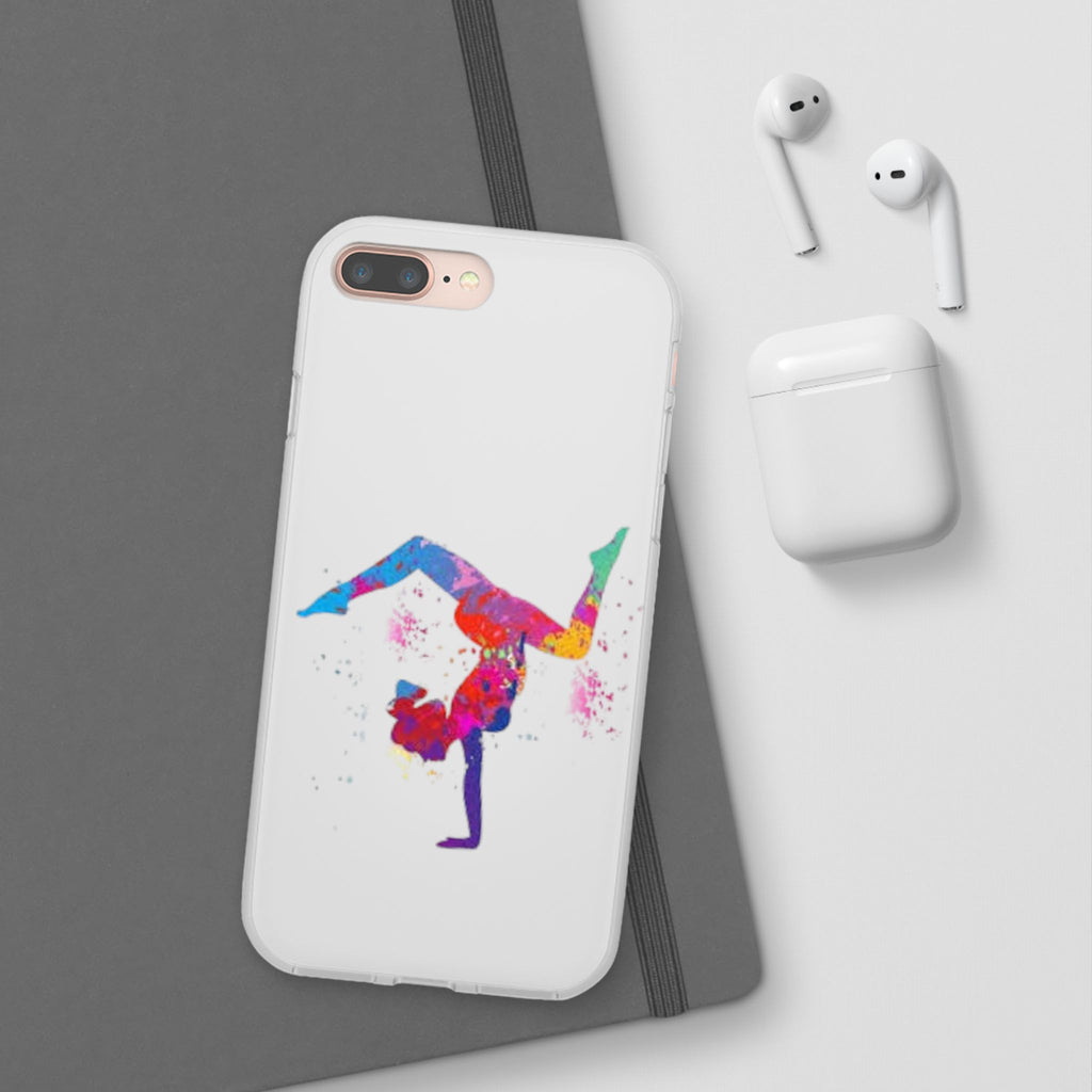 Gymnast Silhouette Phone Case – Colorful Acrobat Watercolor iPhone Cover