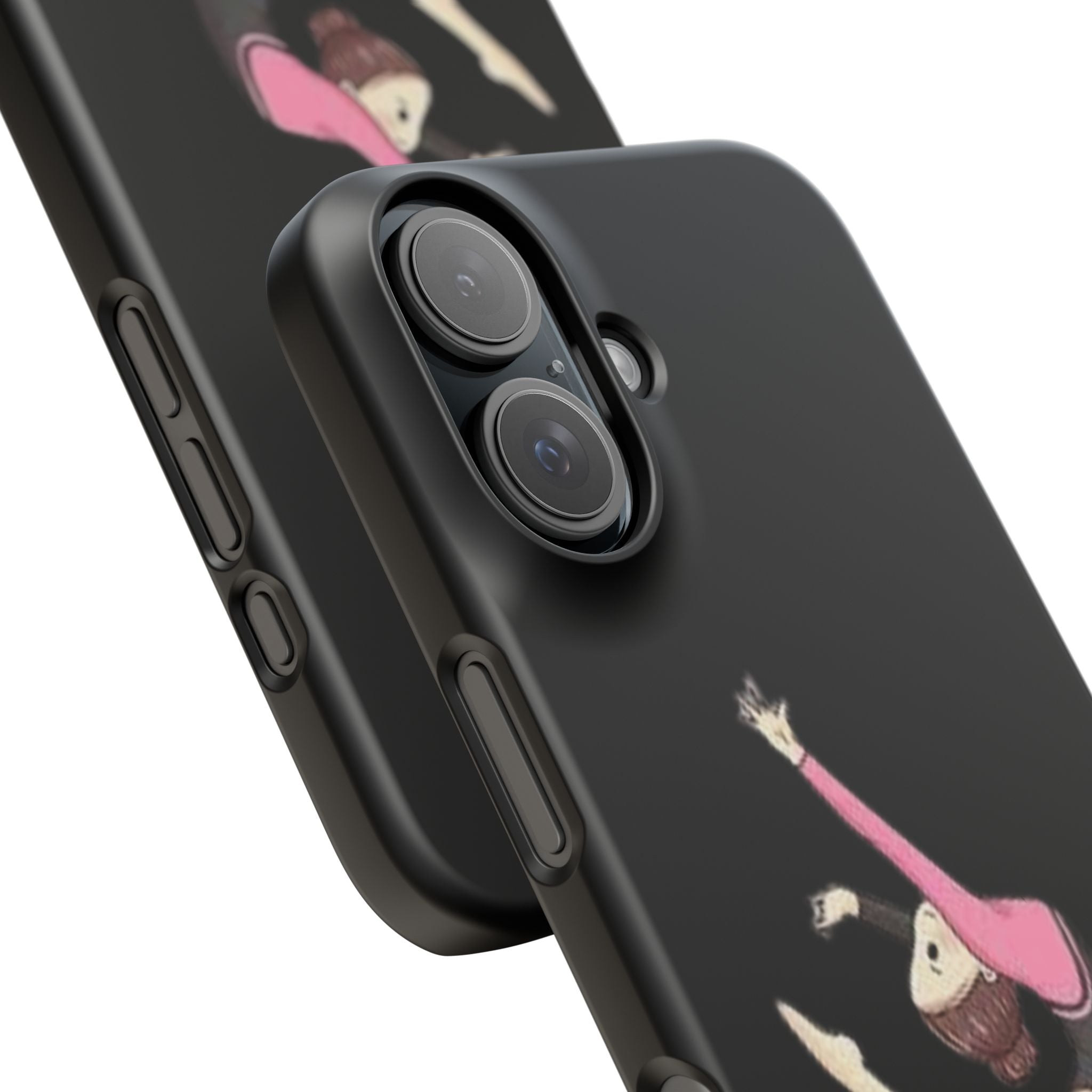 Gymnastics Phone Case — Leaping Girl Snap Case (Black)