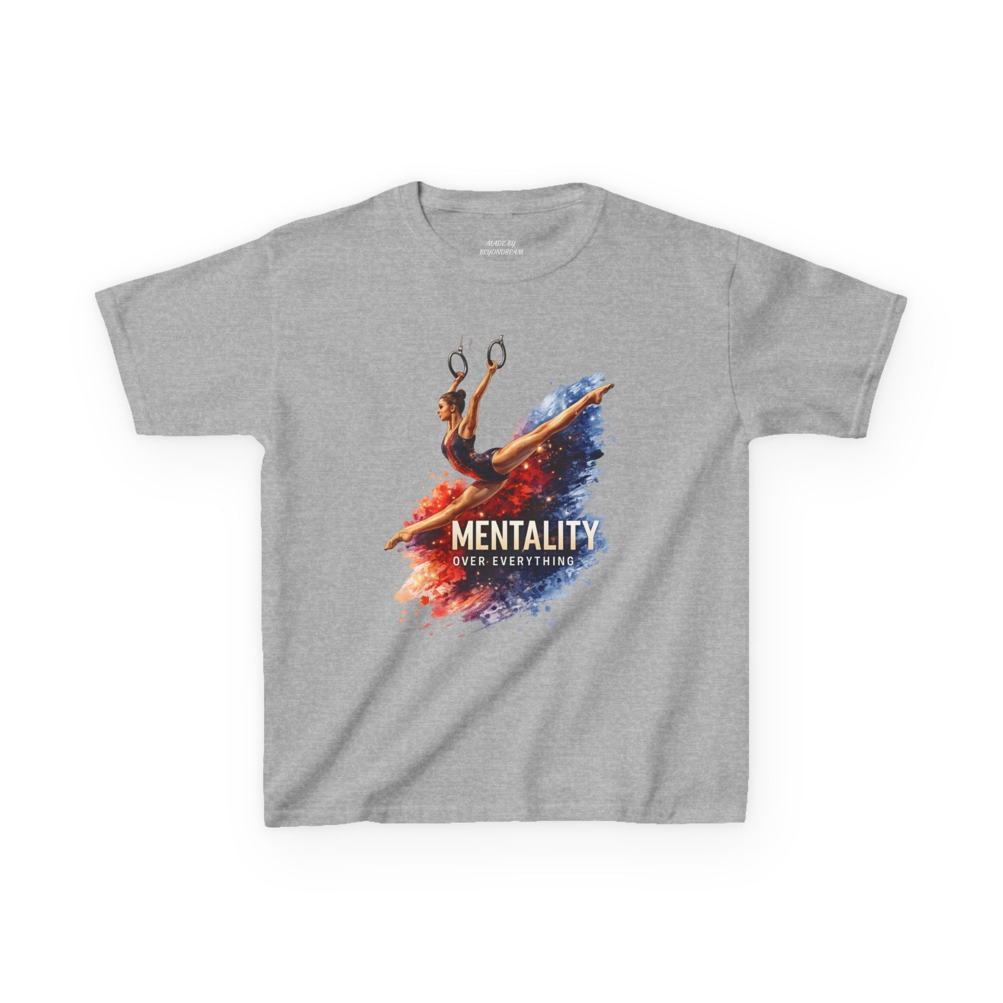 Kids Gymnastics T‑Shirt — 'Mentality: Gymnastics' Colorful Athlete Design
