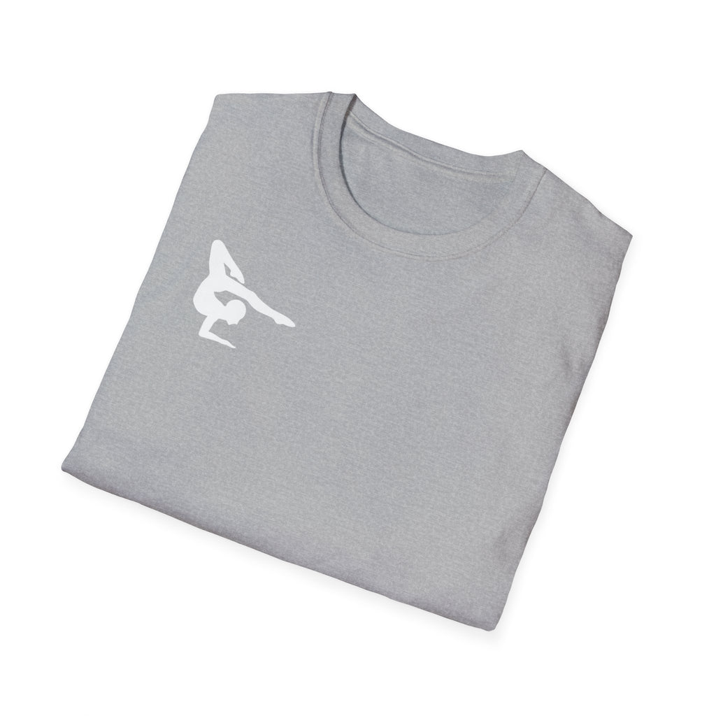 Relentless Gymnastics T-Shirt — Back Silhouette Athletic Tee (Adults)