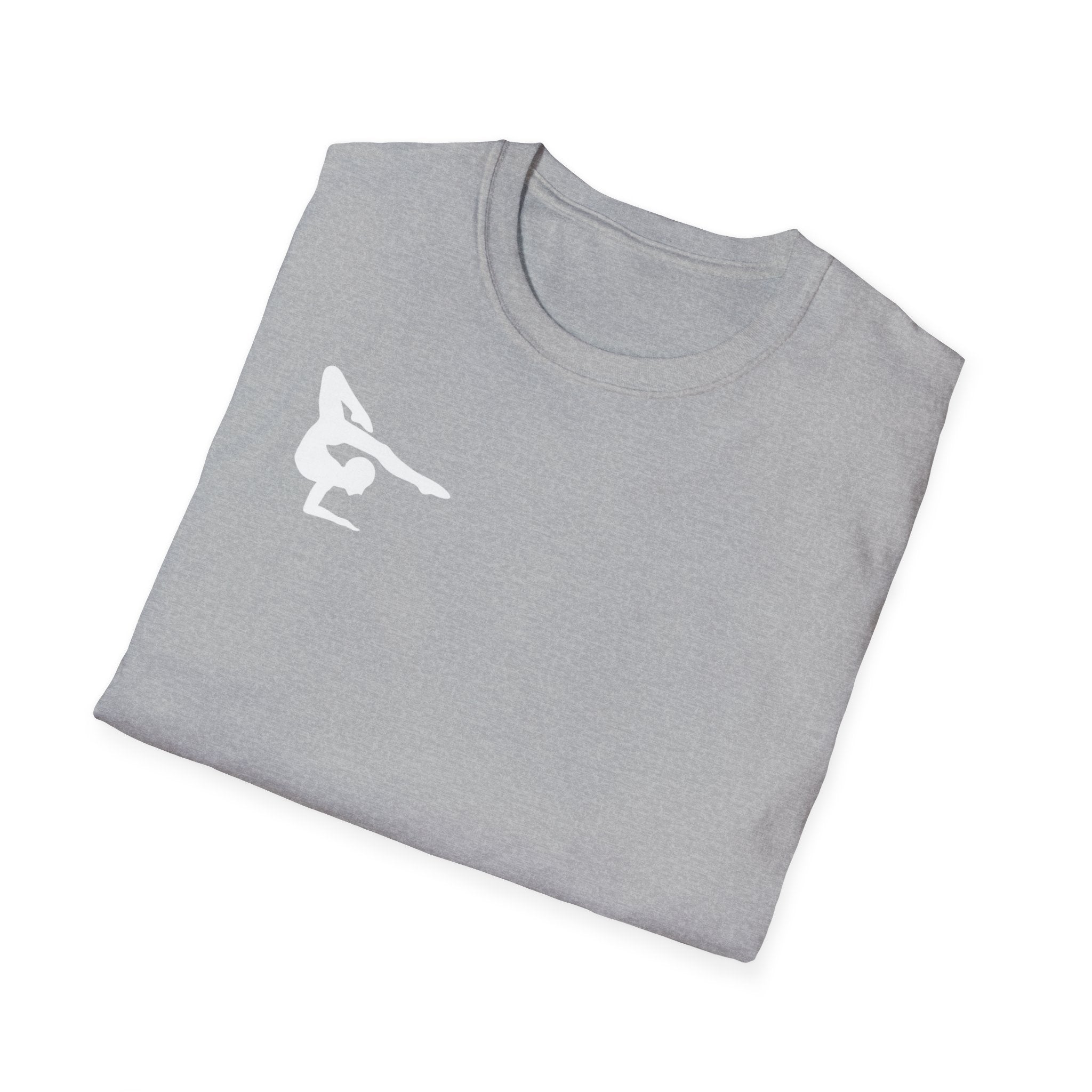 Relentless Gymnastics T-Shirt — Back Silhouette Athletic Tee (Adults)