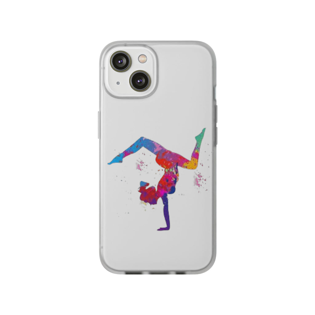 Gymnast Silhouette Phone Case – Colorful Acrobat Watercolor iPhone Cover