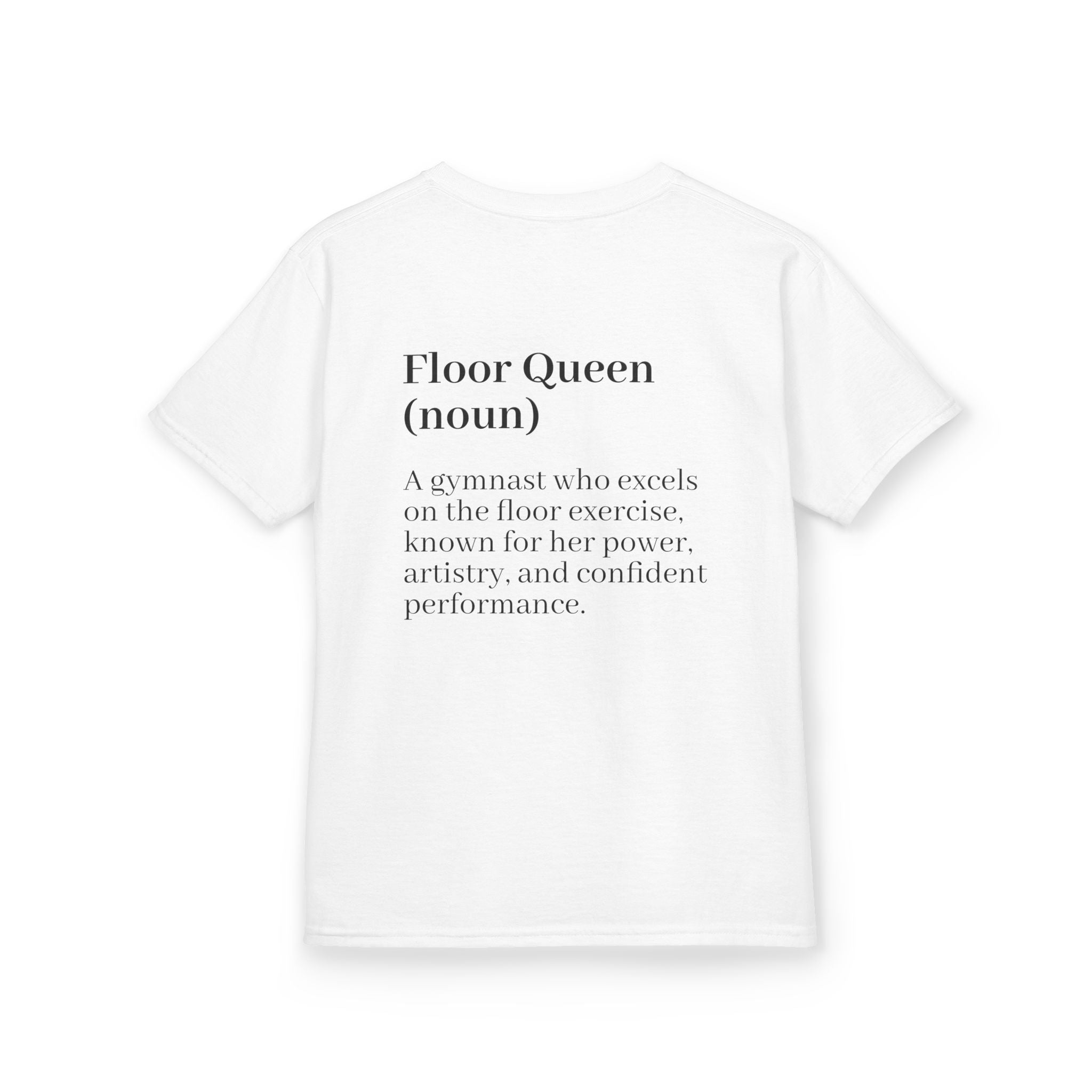 Custom Kids Tee — "Floor Queen" Gymnast Definition Shirt (Custom Name)