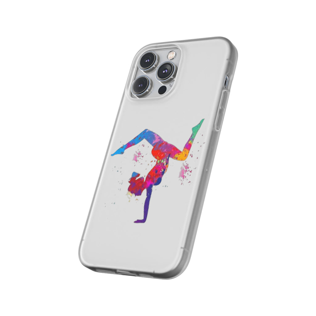 Gymnast Silhouette Phone Case – Colorful Acrobat Watercolor iPhone Cover