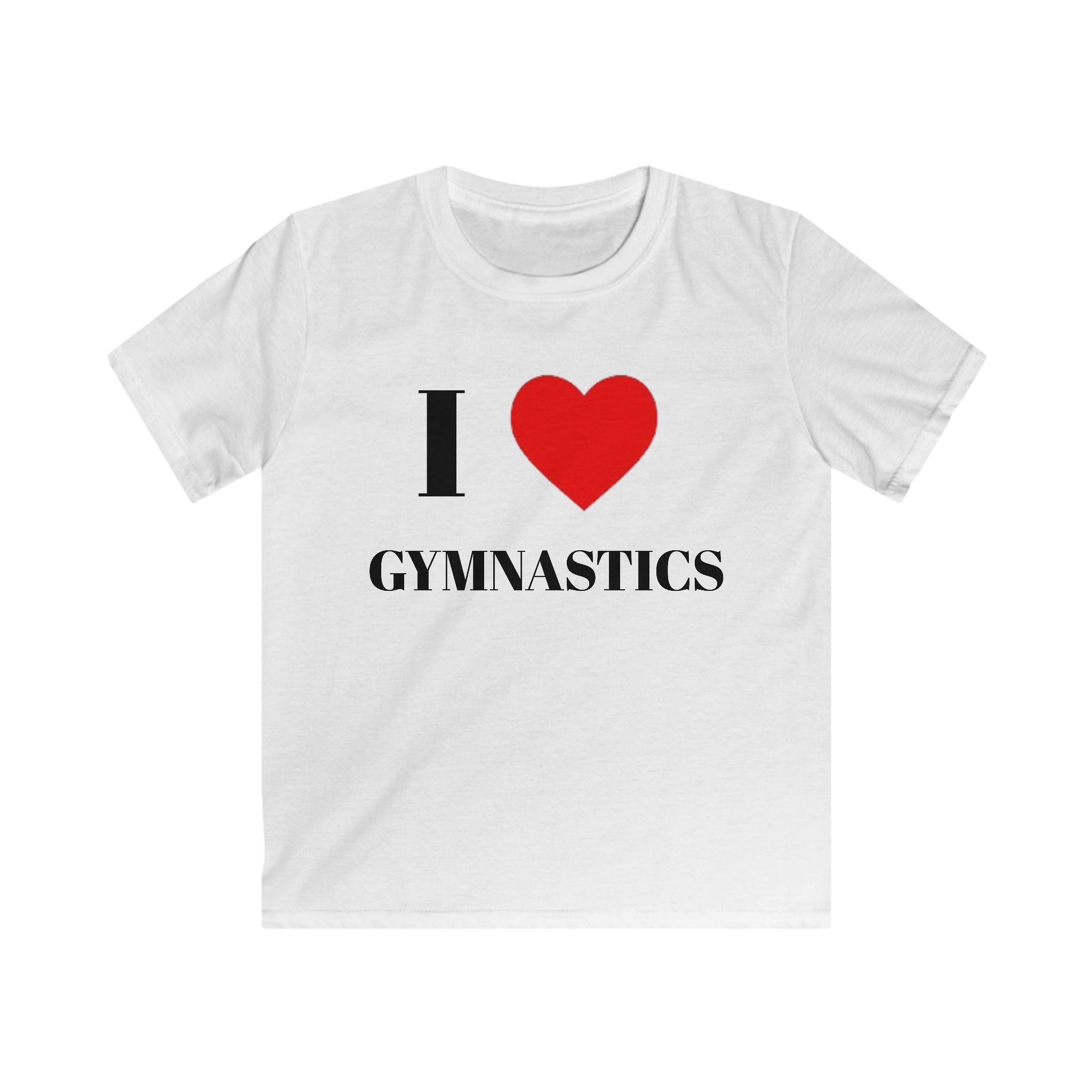 Kids "I  Gymnastics" Tee — Youth Gymnast Love Shirt