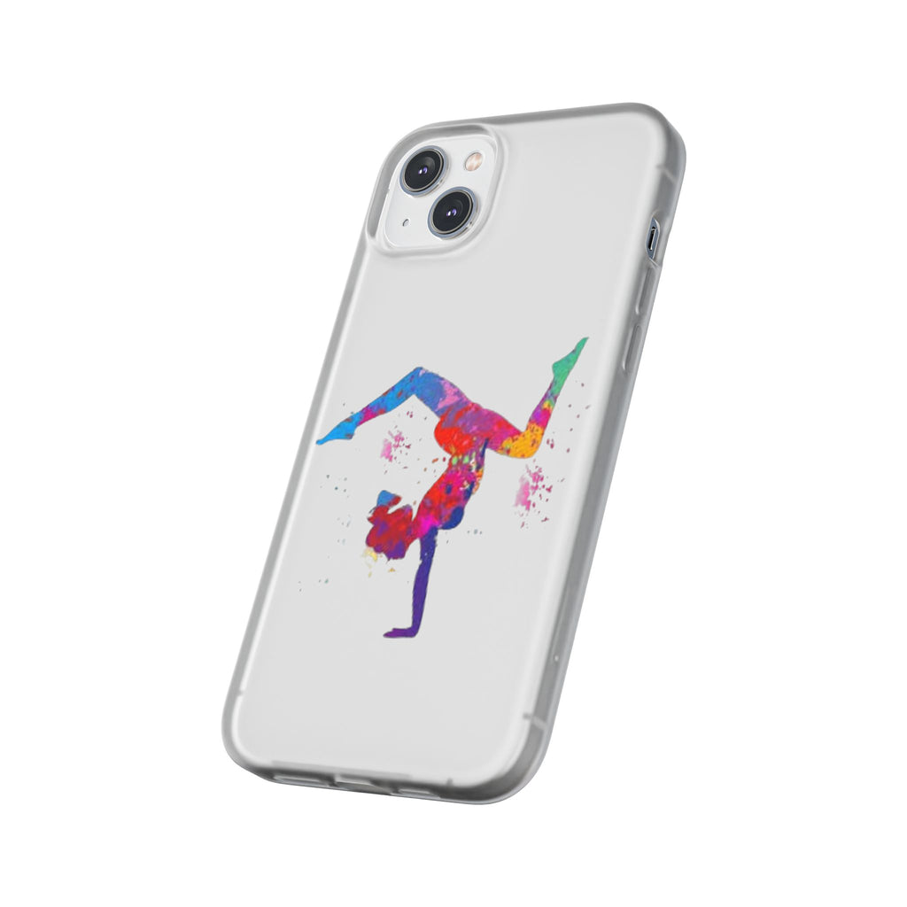 Gymnast Silhouette Phone Case – Colorful Acrobat Watercolor iPhone Cover