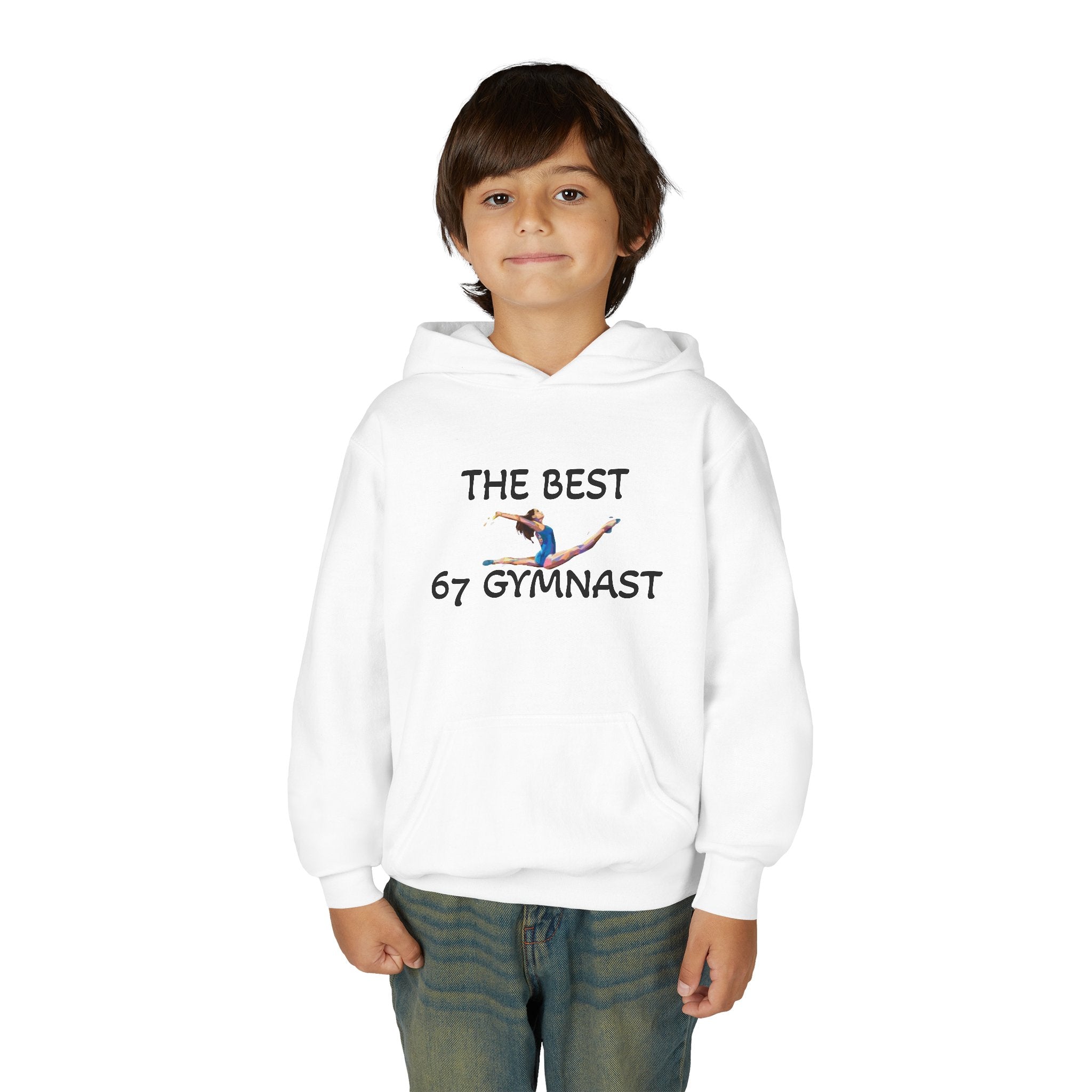 Youth Gymnast Hoodie — "The Best 67 Gymnast" Cute Gymnastics Sweatshirt (Kids)