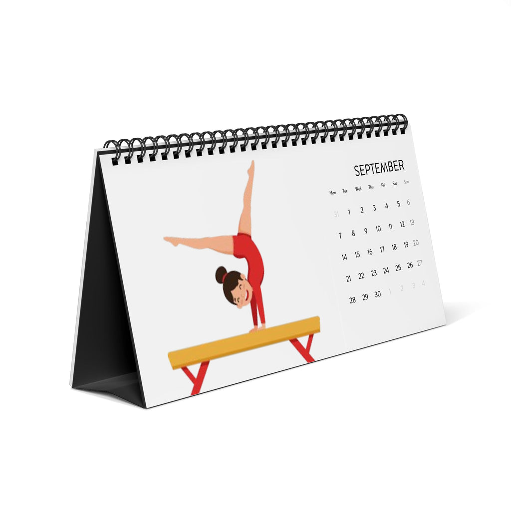 Gymnastics Colourful Desk Calendar 2026 - Flip the Year