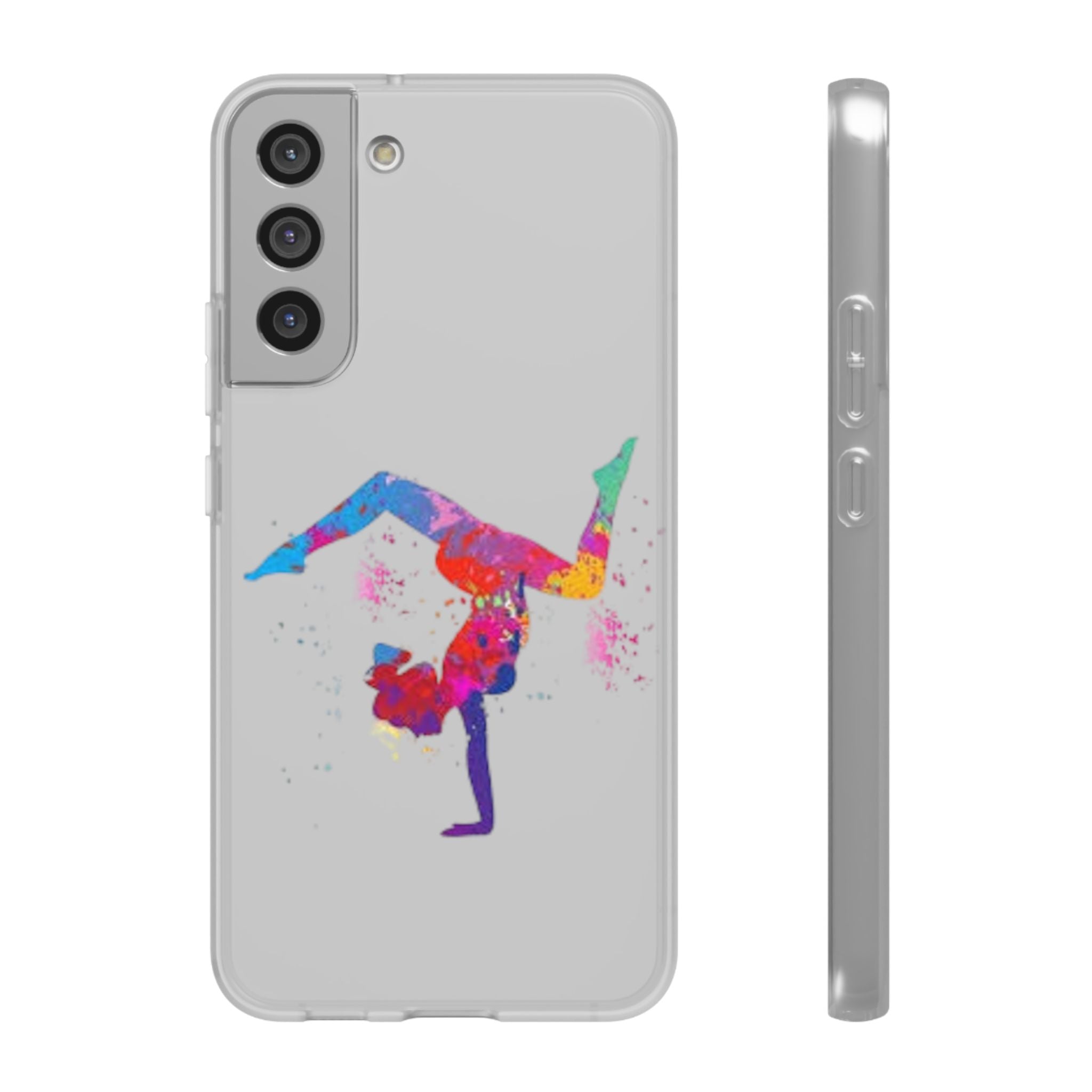 Gymnast Silhouette Phone Case – Colorful Acrobat Watercolor iPhone Cover