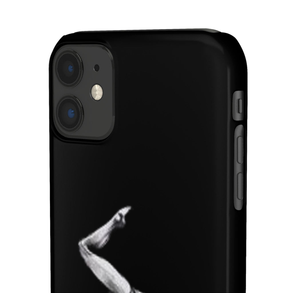 Gymnastics Phone Case — Black Chalk-Style Handstand Design
