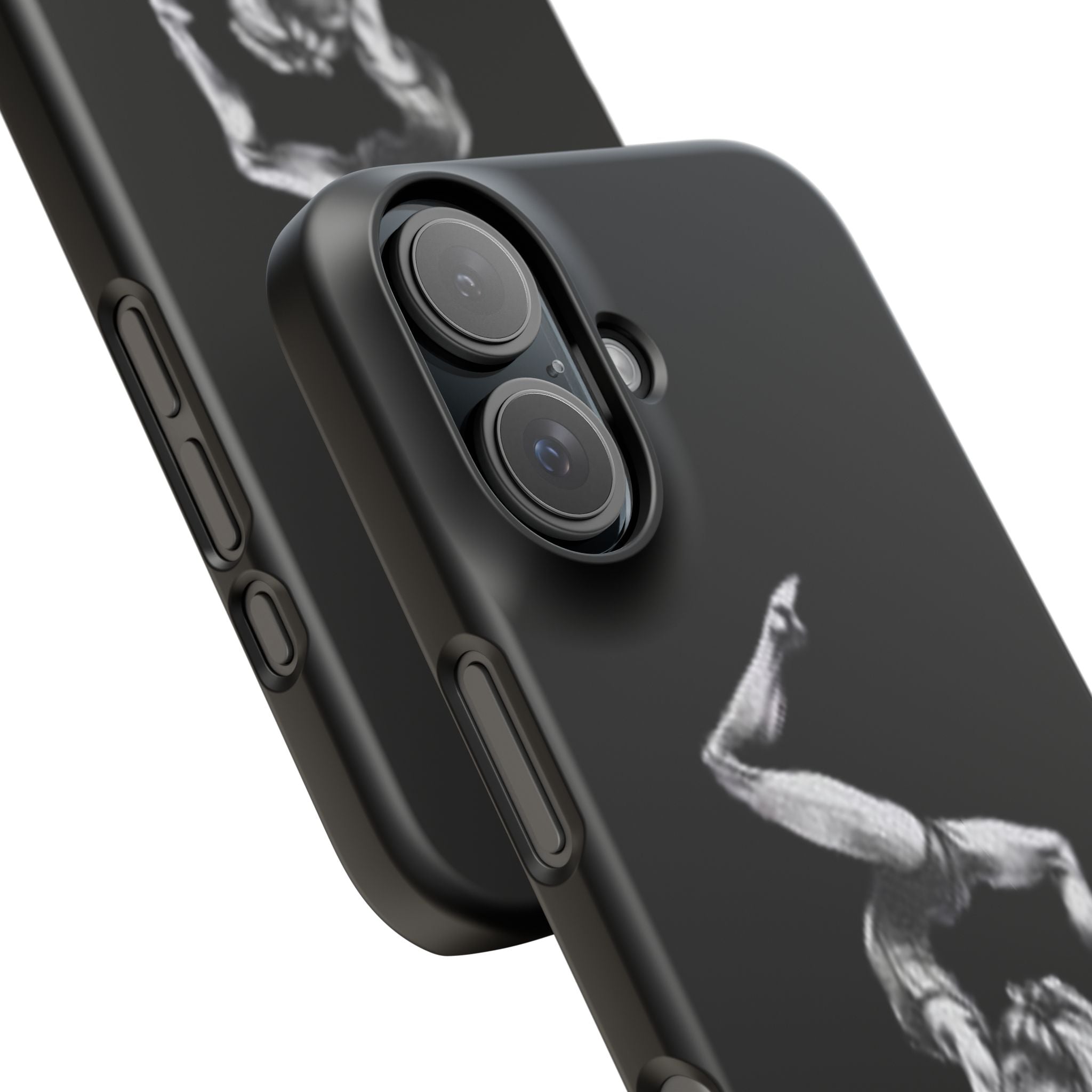 Coach Gymnastics Phone Case — Black Snap Phone Cover with Gymnast Silhouette