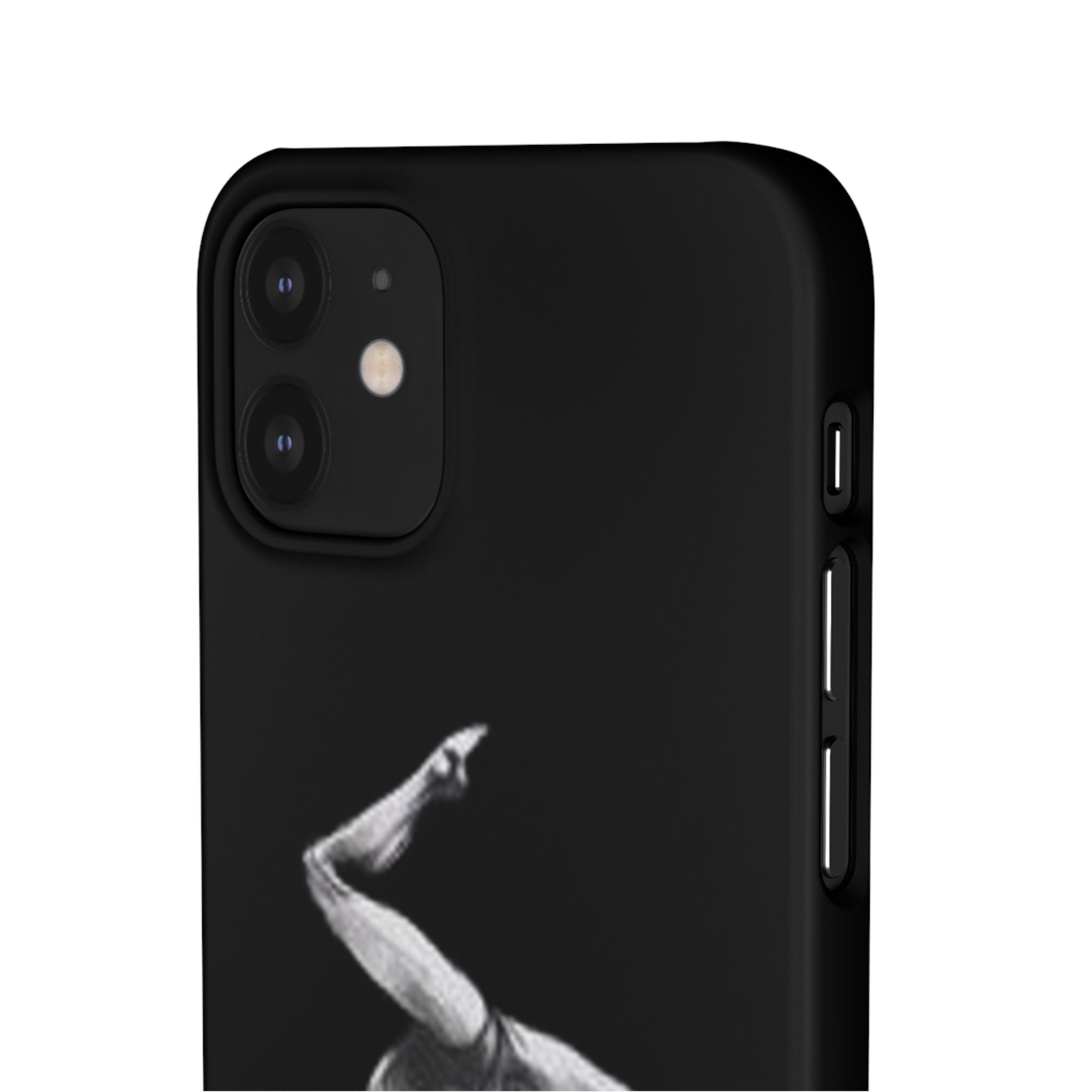 Gymnastics Phone Case — Black Chalk-Style Handstand Design