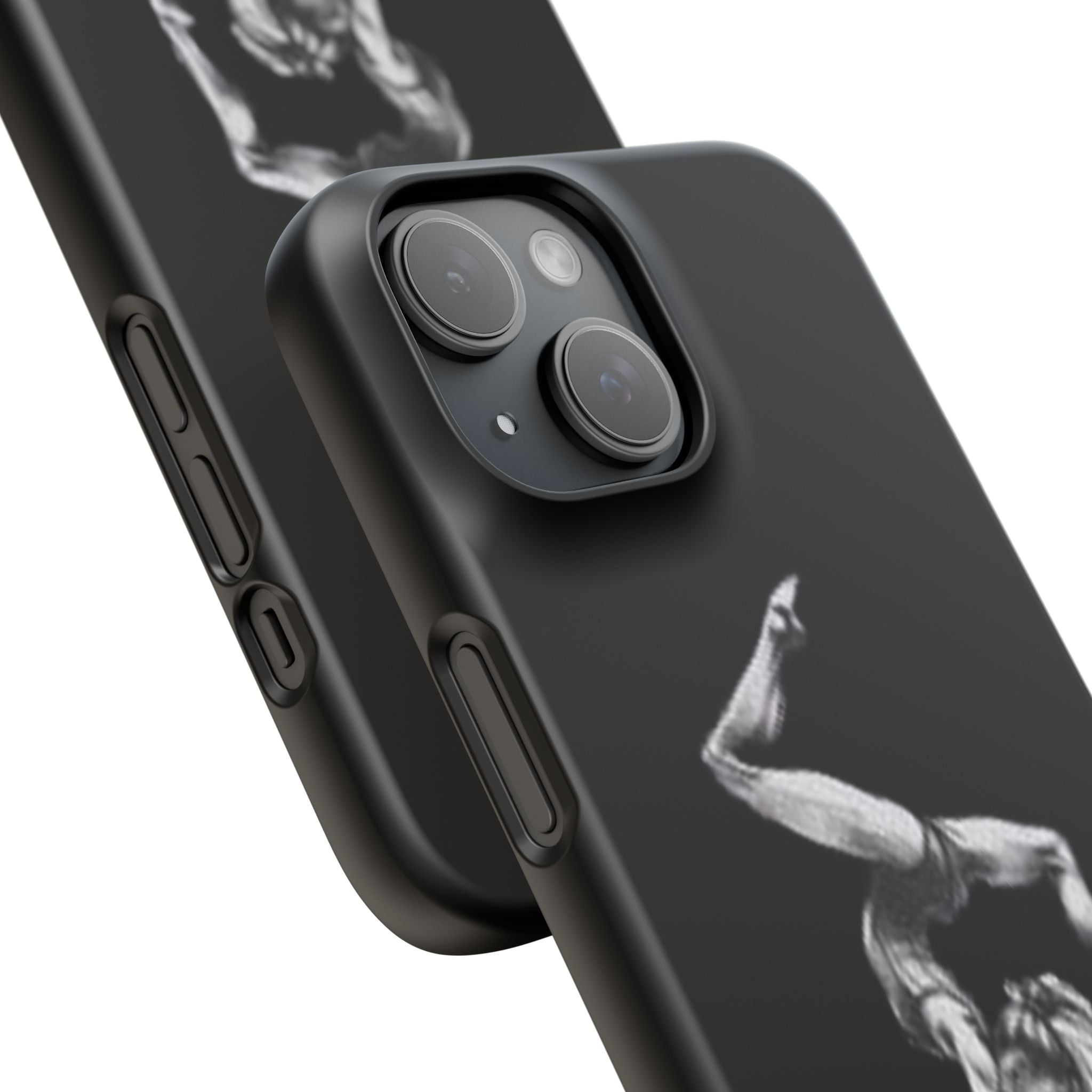 Coach Gymnastics Phone Case — Black Snap Phone Cover with Gymnast Silhouette