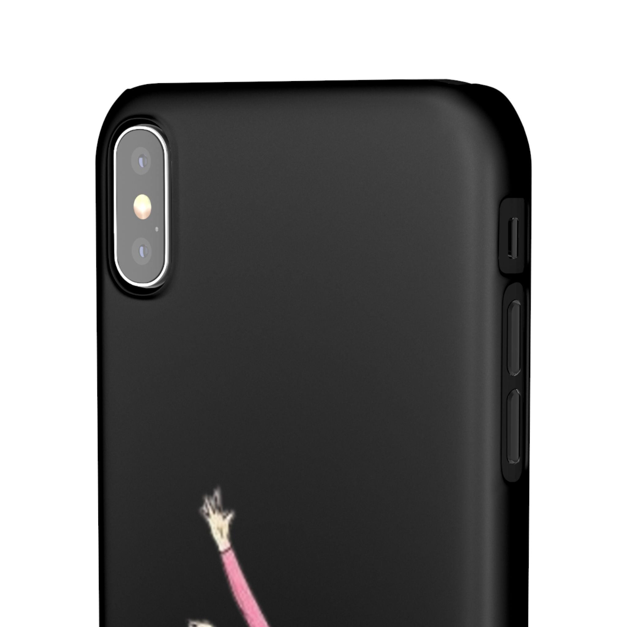 Gymnastics Phone Case — Leaping Girl Snap Case (Black)