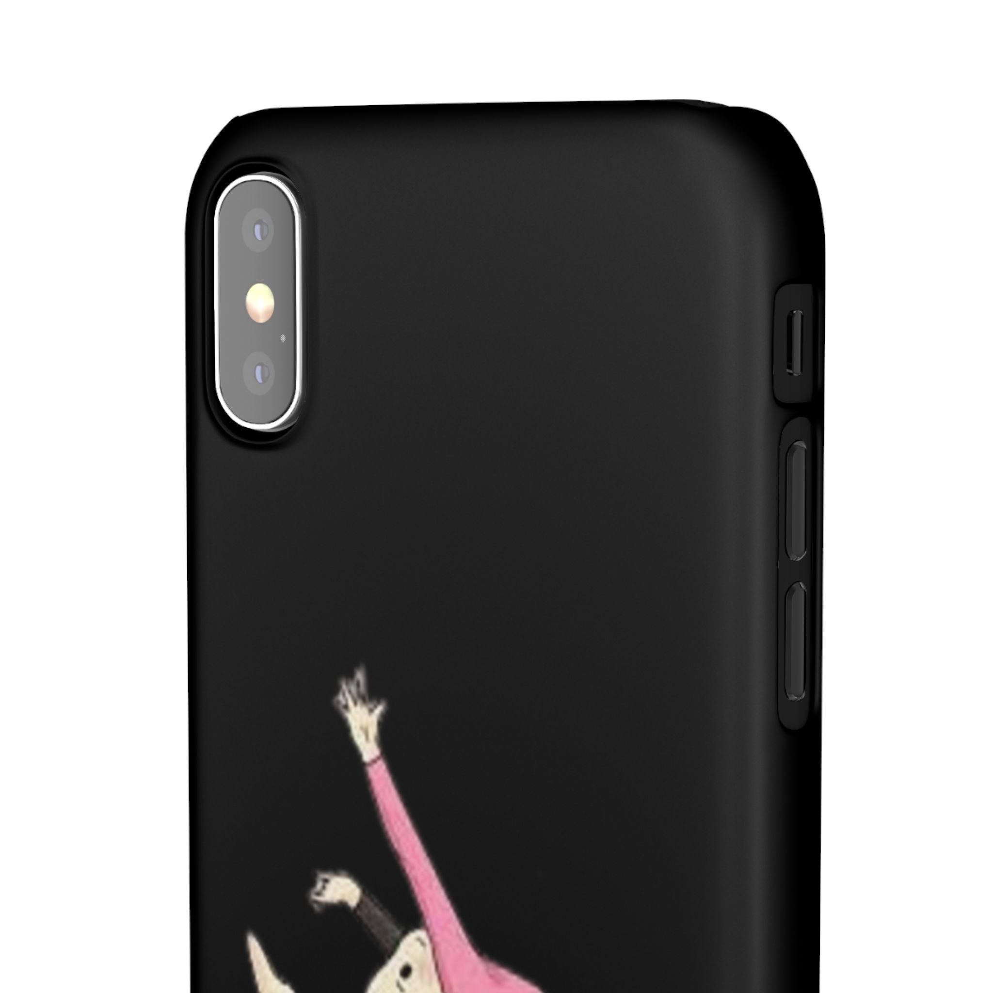 Gymnastics Phone Case — Leaping Girl Snap Case (Black)