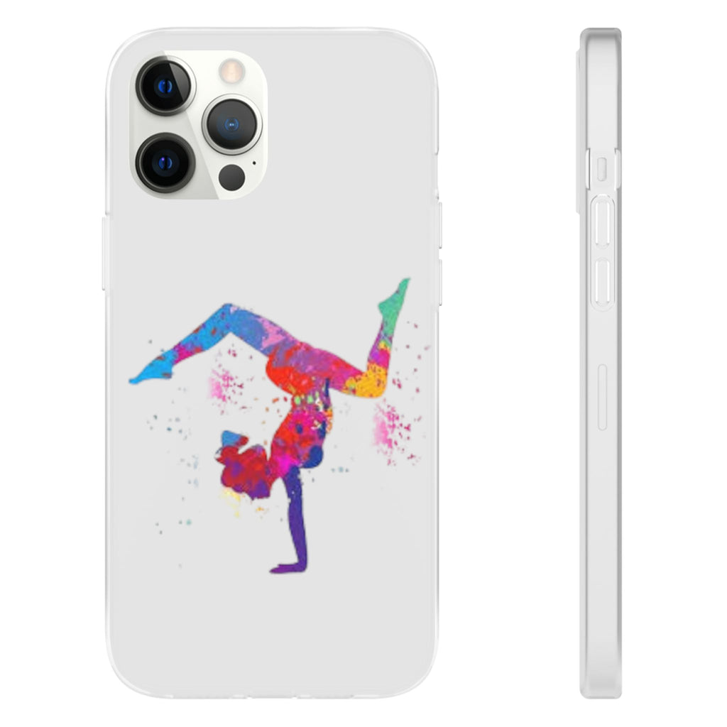 Gymnast Silhouette Phone Case – Colorful Acrobat Watercolor iPhone Cover