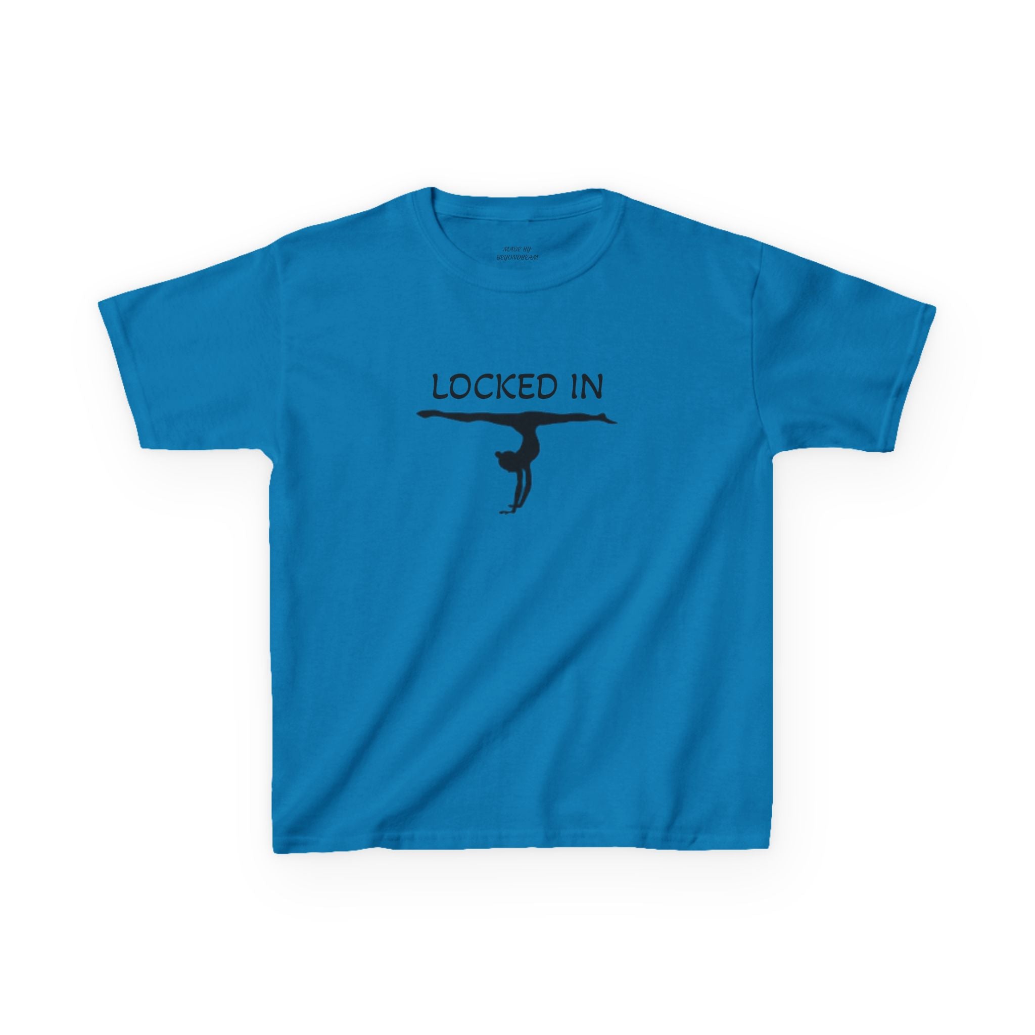 Kids Gymnastics T‑Shirt — "Stay Locked In" Balance Beam Design