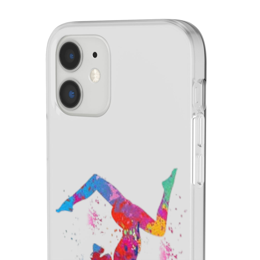 Gymnast Silhouette Phone Case – Colorful Acrobat Watercolor iPhone Cover