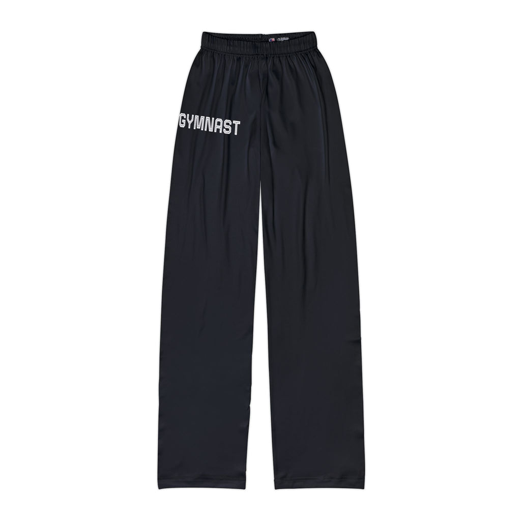 Kids Gymnast Pants — Black Lounge Sweatpants with “GYMNAST” Text