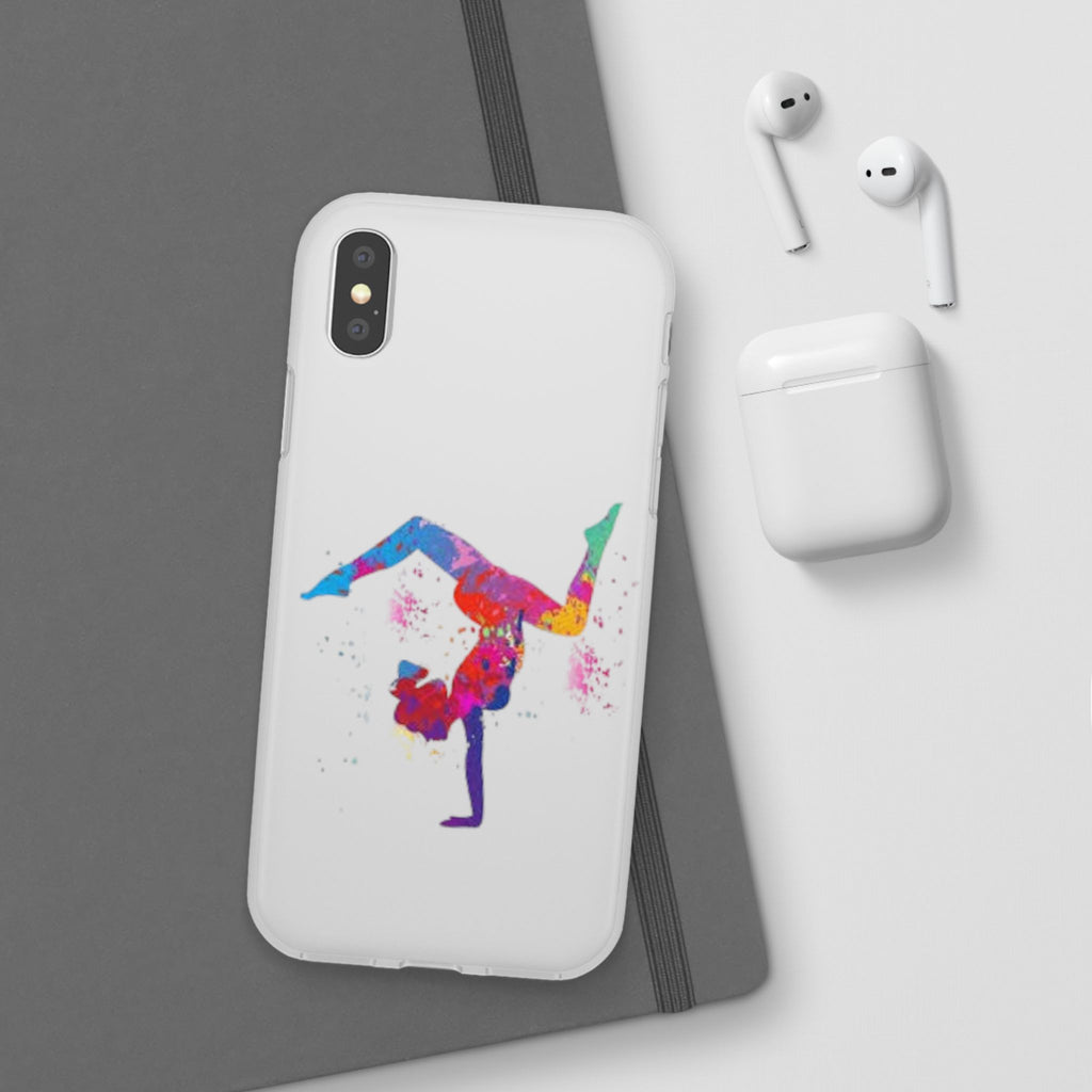 Gymnast Silhouette Phone Case – Colorful Acrobat Watercolor iPhone Cover