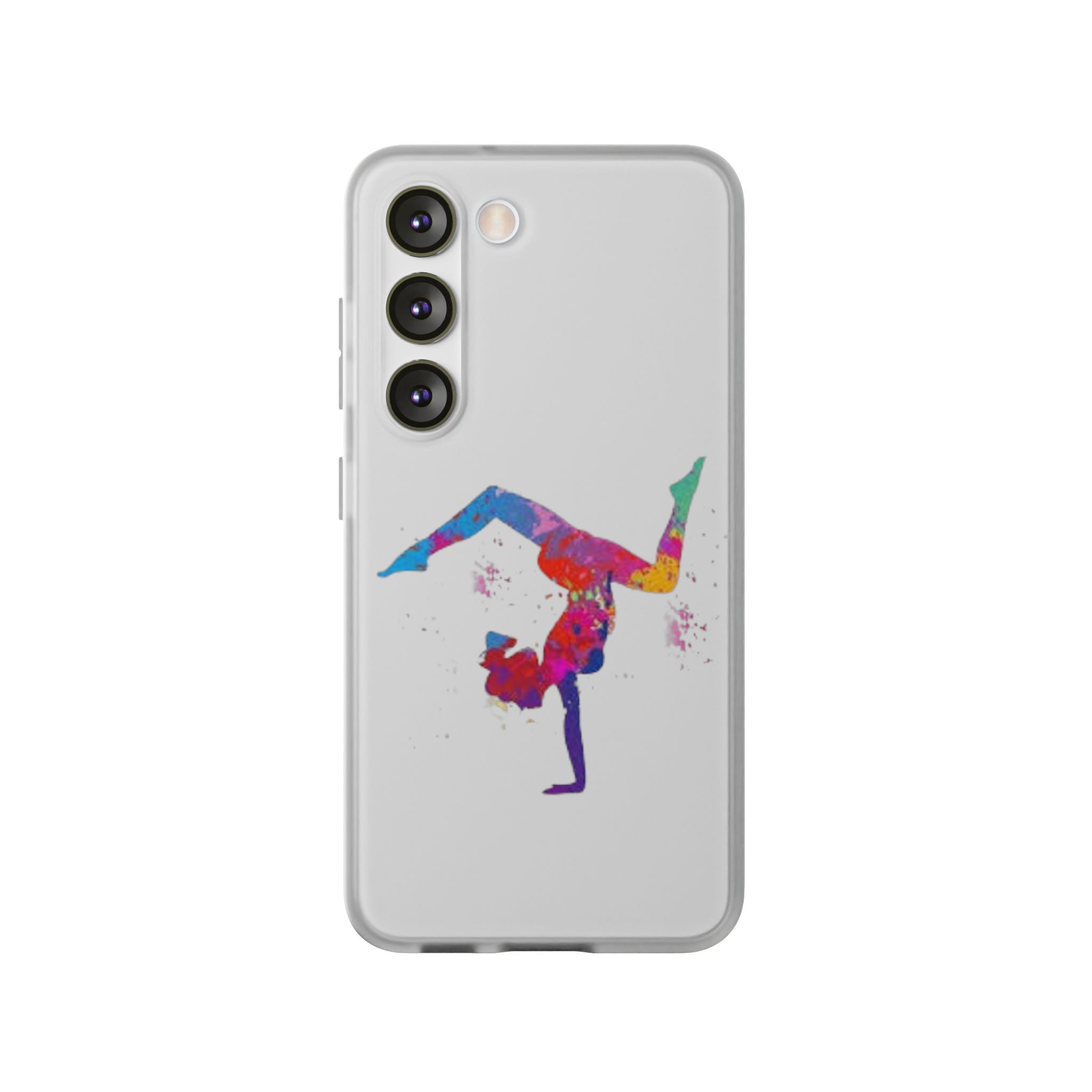 Gymnast Silhouette Phone Case – Colorful Acrobat Watercolor iPhone Cover