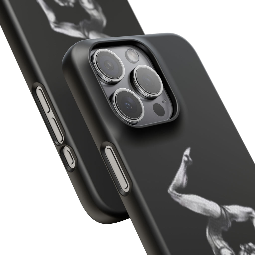Gymnastics Phone Case — Black Chalk-Style Handstand Design