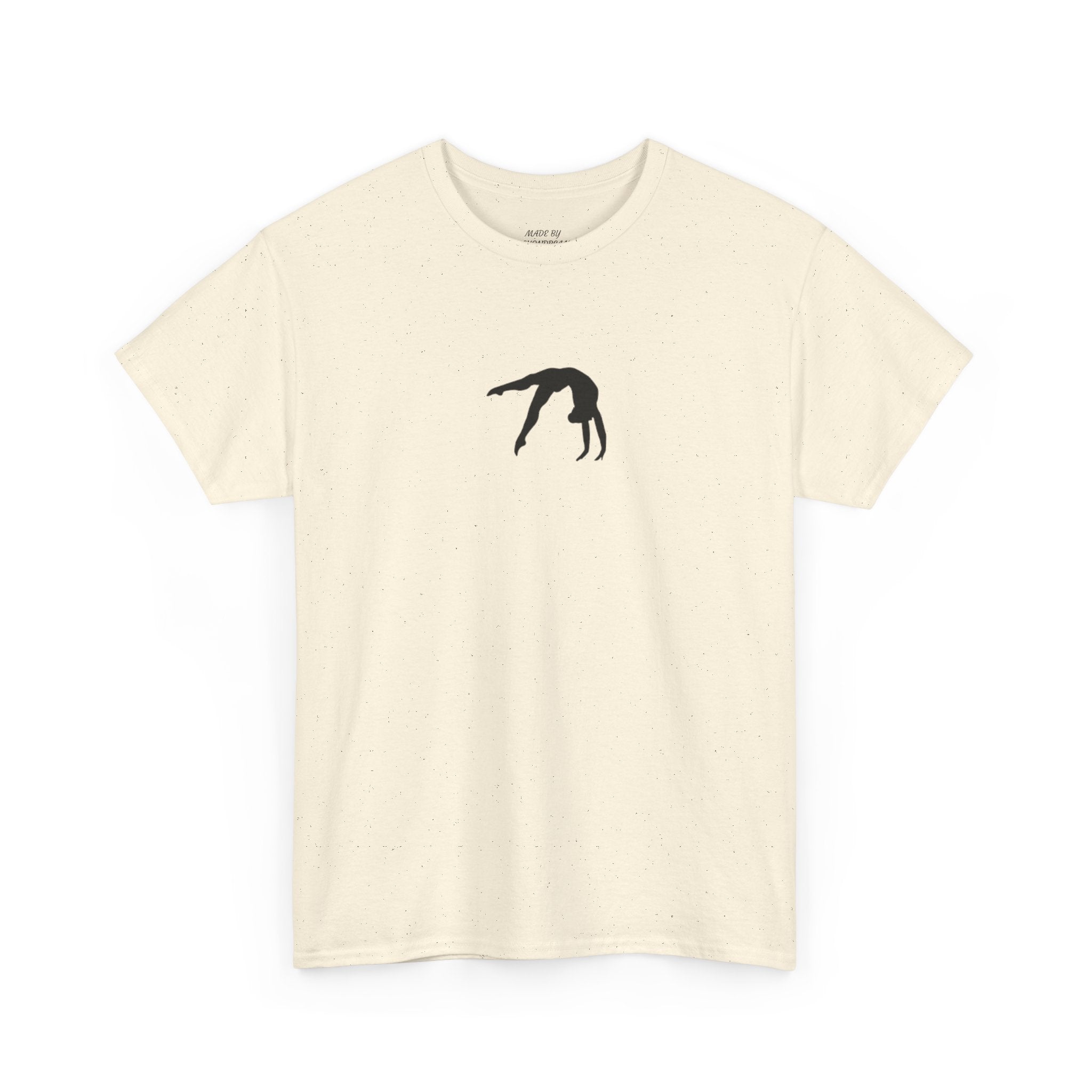 Gymnast Silhouette T-Shirt — Minimal Backbend Design Athletic Tee (Adults)