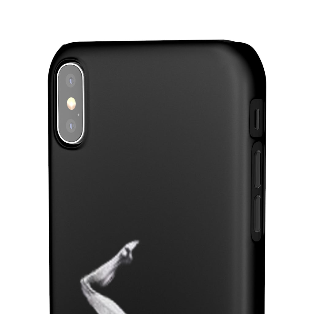 Gymnastics Phone Case — Black Chalk-Style Handstand Design