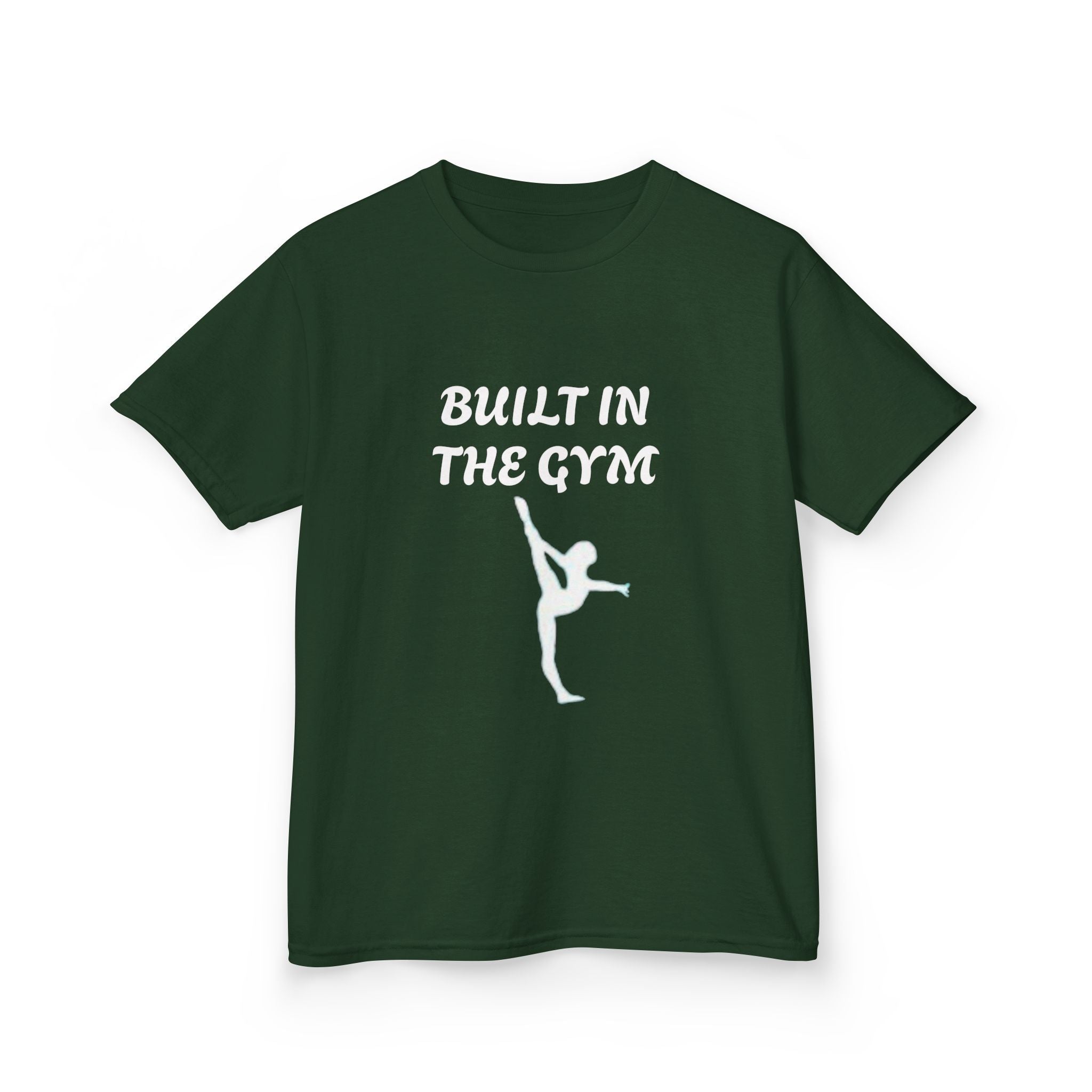 Kids Tee — "Built in the Gym" Gymnastics Shirt