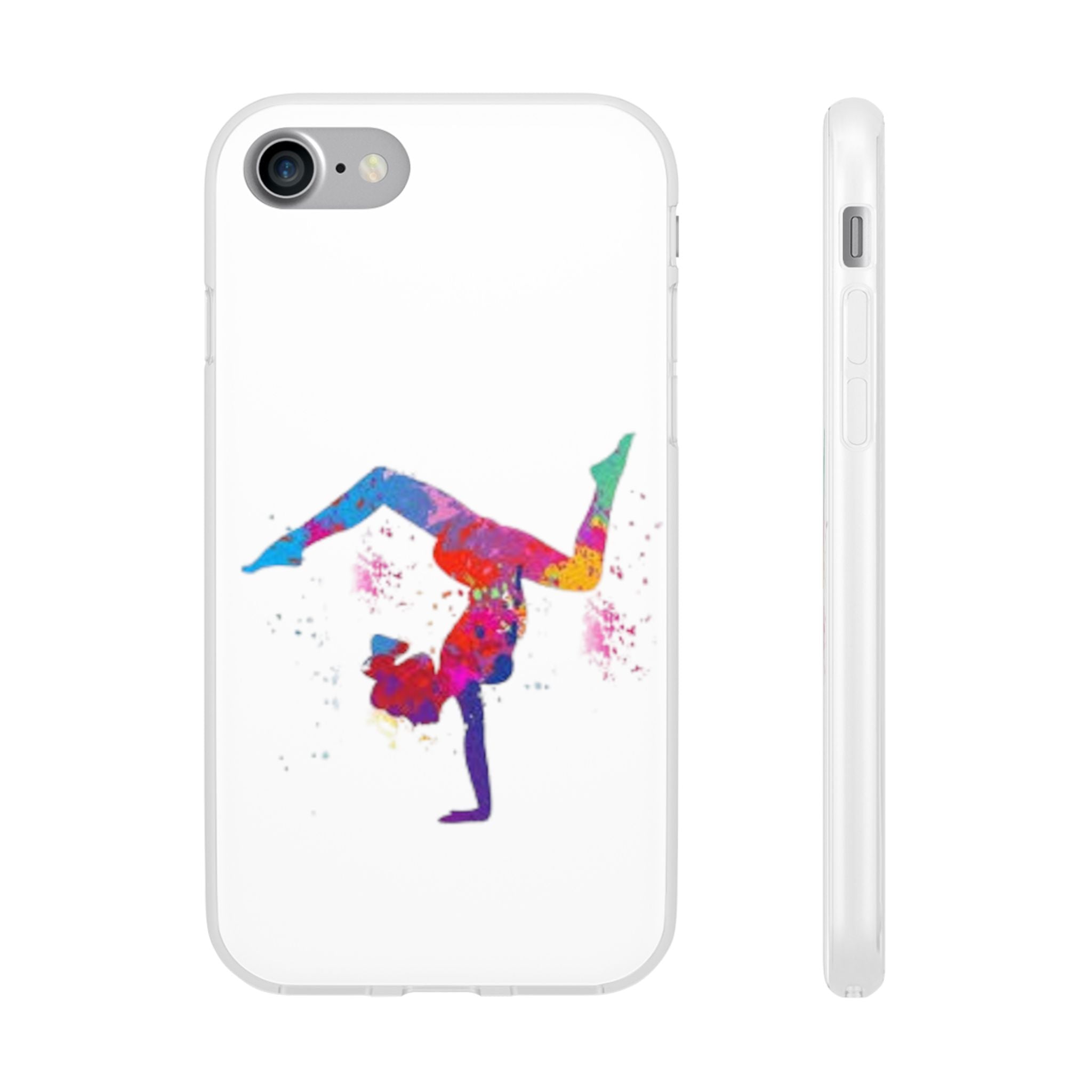 Gymnast Silhouette Phone Case – Colorful Acrobat Watercolor iPhone Cover